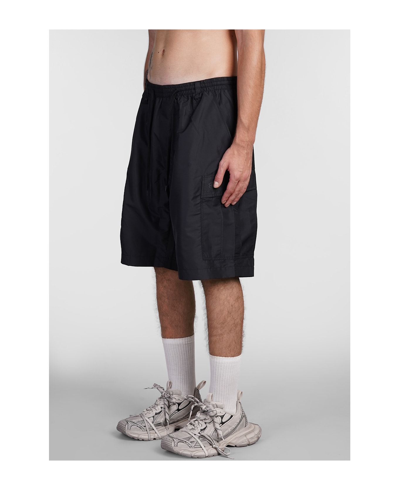 Balenciaga Shorts In Black Polyester - black