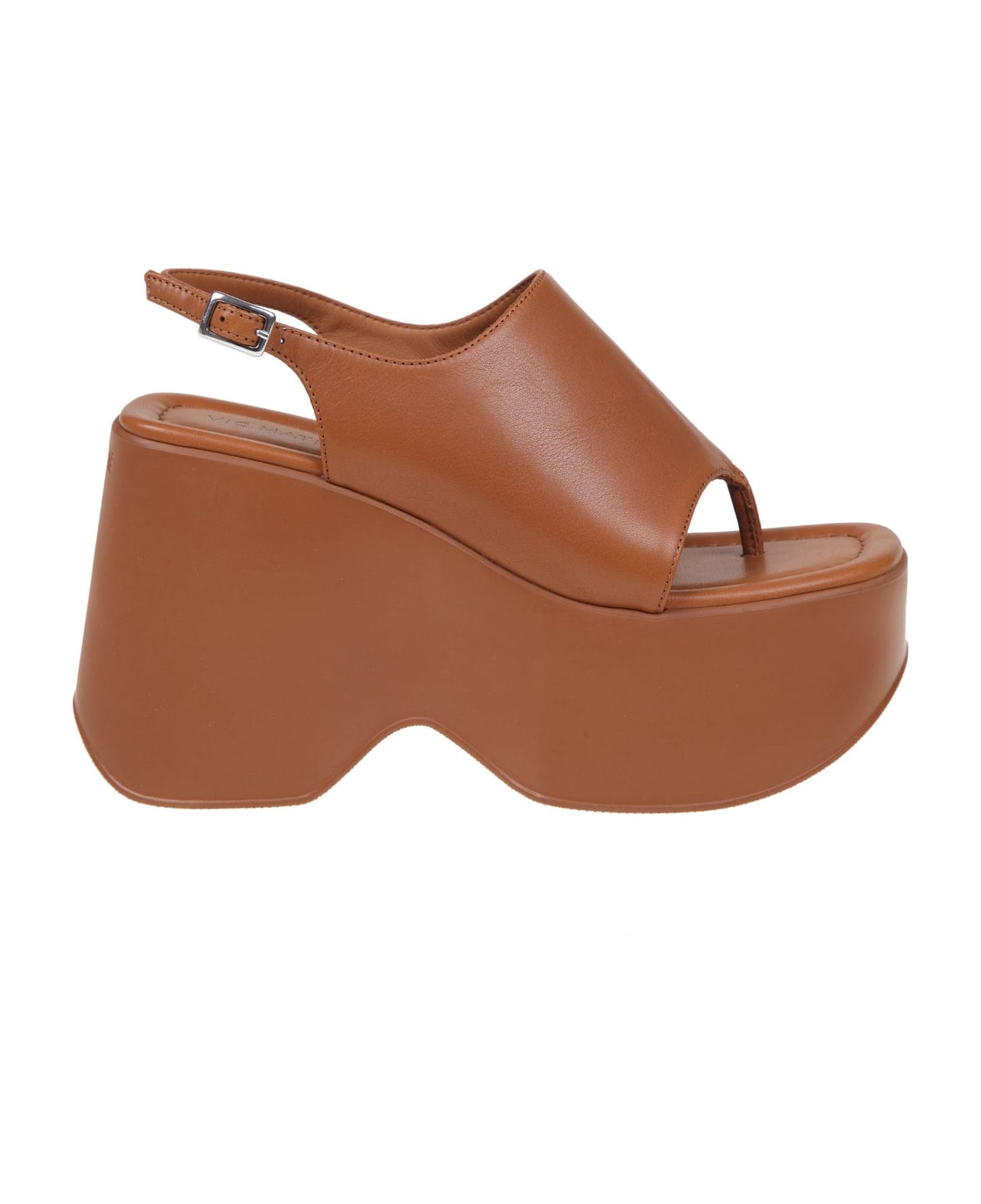 Vic Matié ' Travel Sandal In Leather Color Leather - BROWN