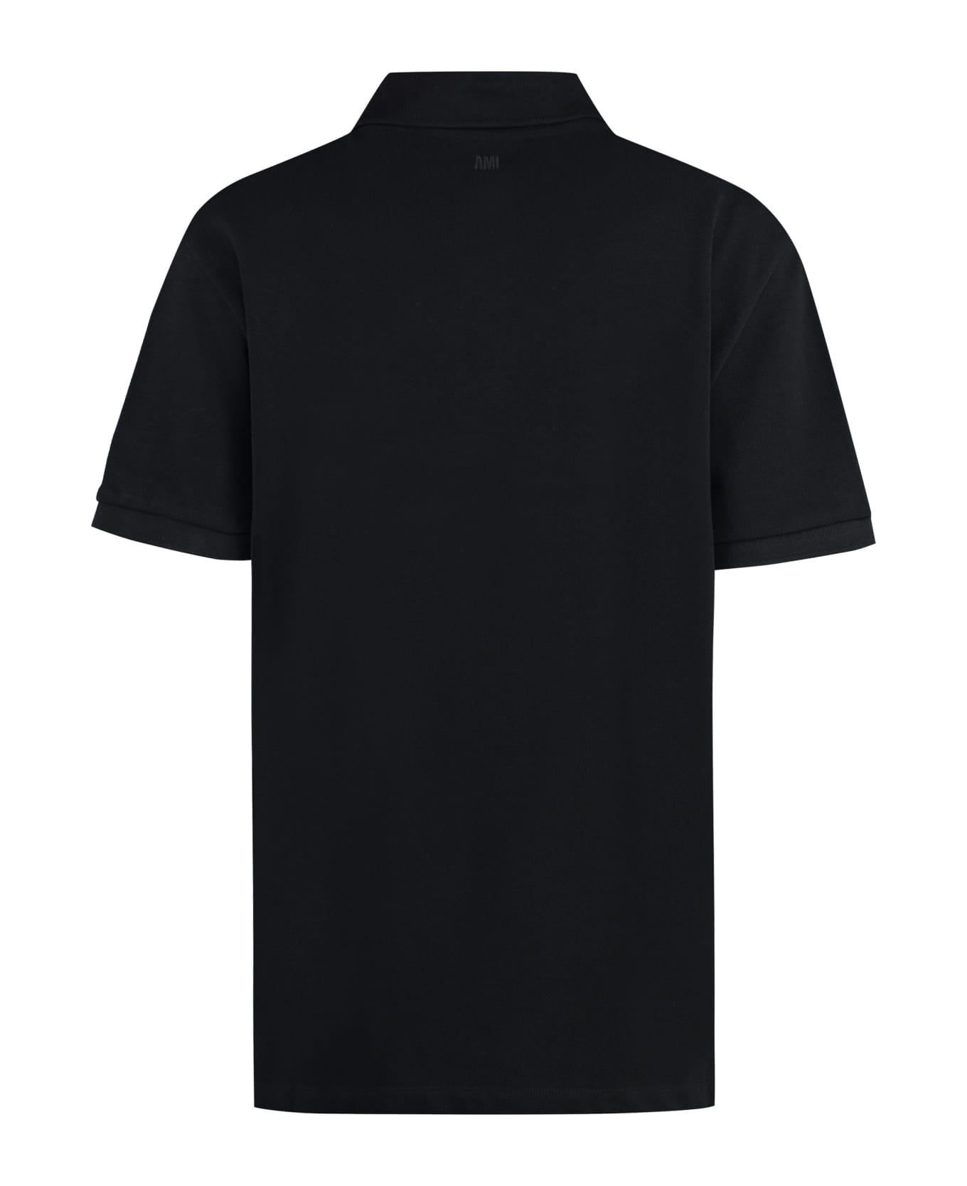 Ami Alexandre Mattiussi Cotton Piqué Polo Shirt - black