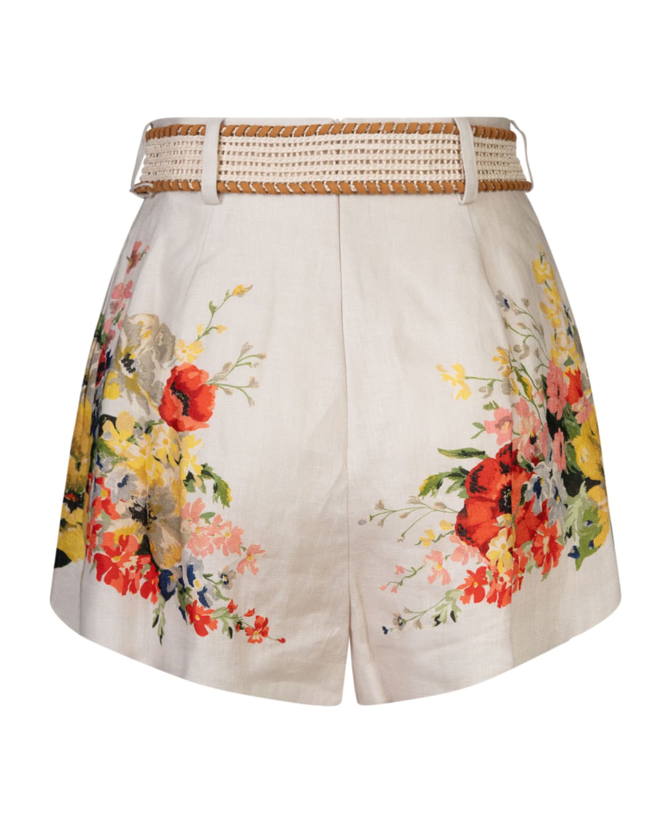 Zimmermann Alight Tuch Shorts - Ivory Floral