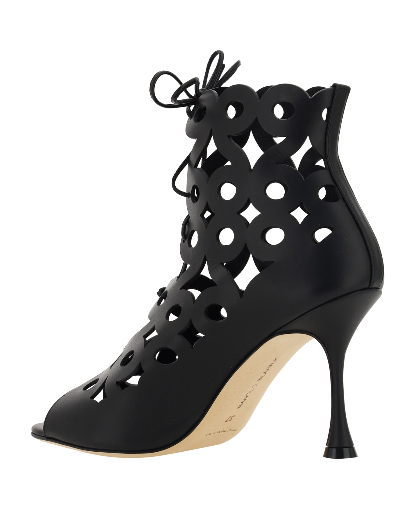 Manolo Blahnik Taralo Rial Sandals - Blck