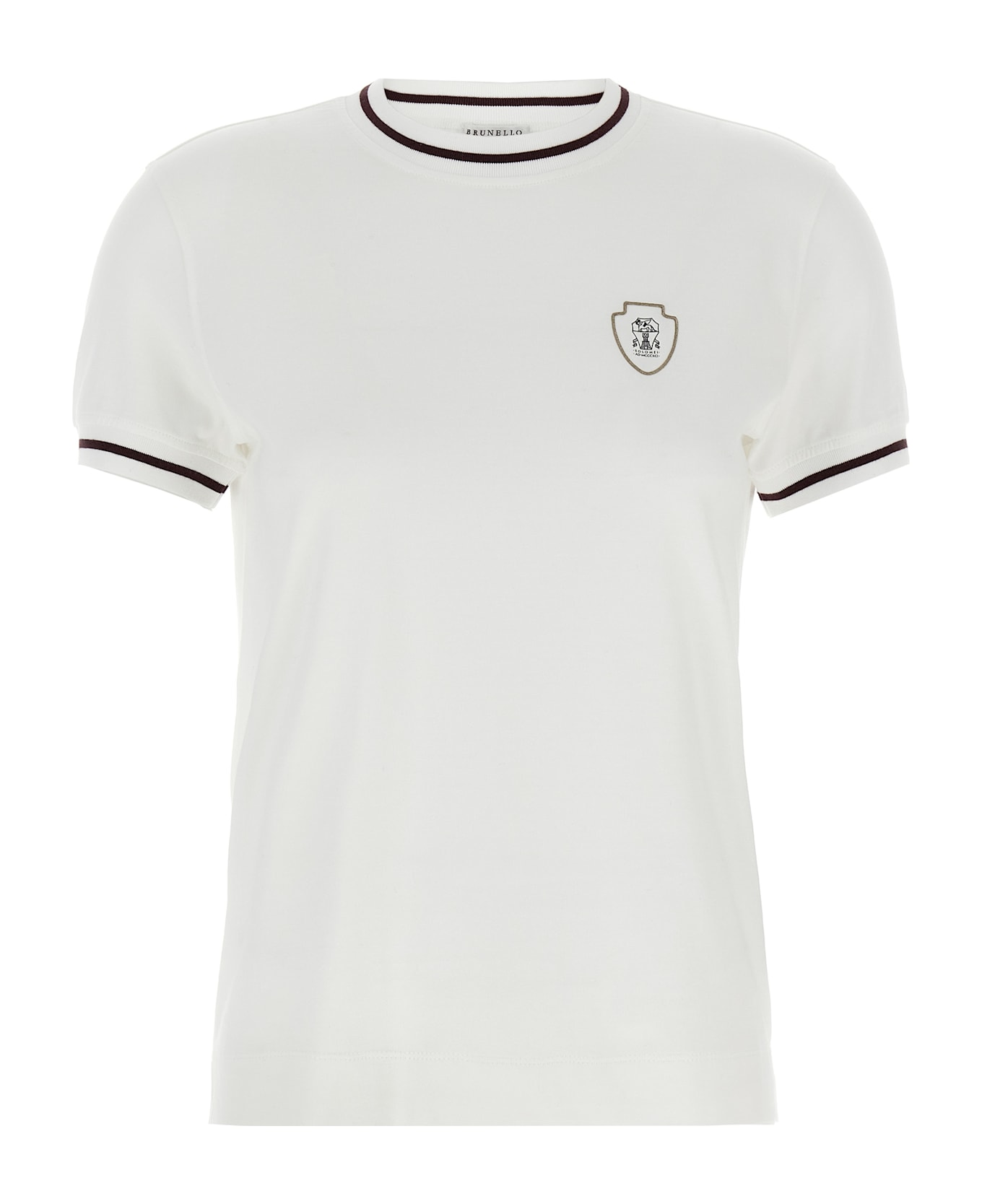 Brunello Cucinelli Logo Patch T-shirt - White