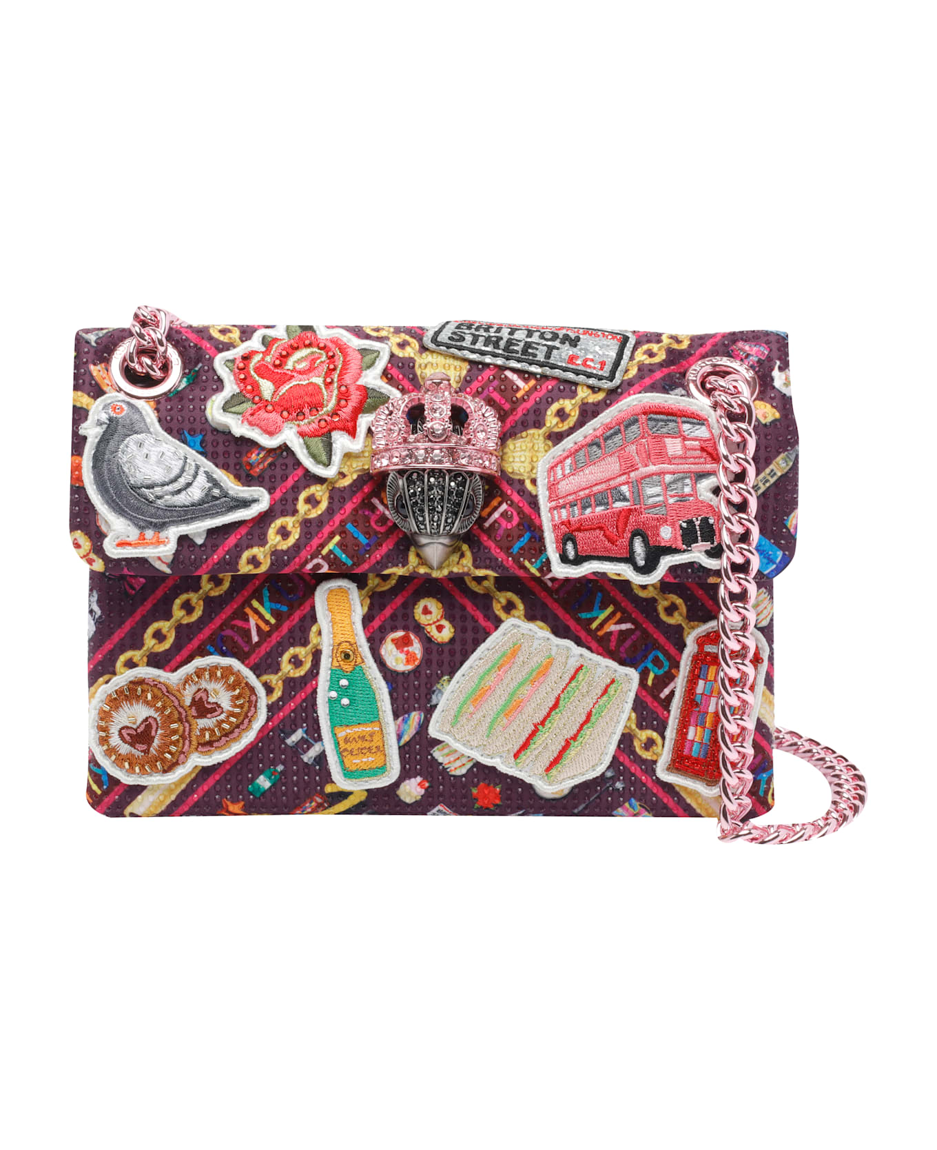 Kurt Geiger Mini Leather Kensington Crossbody Bag - Fuchsia