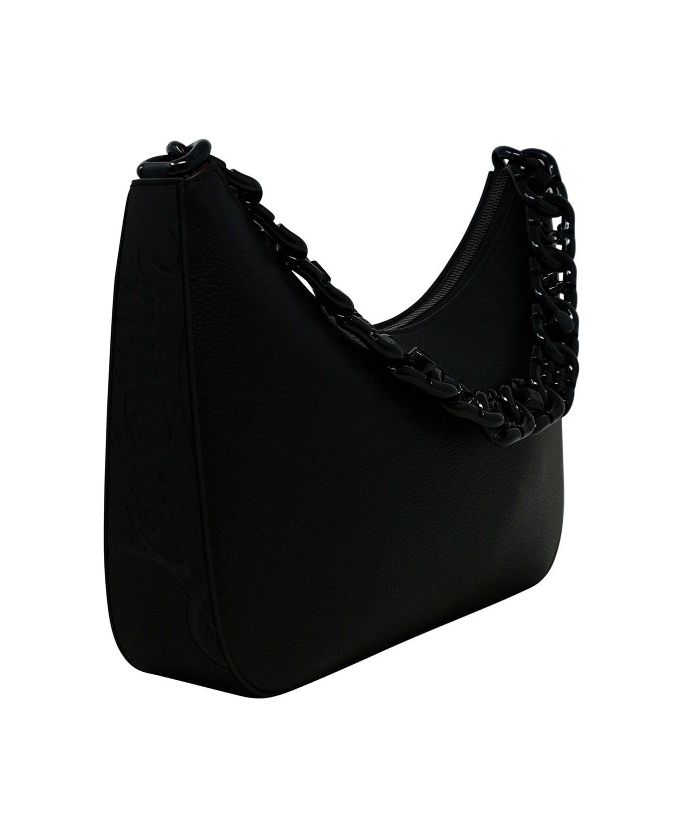 Christian Louboutin Black Leather Large Chain Loubila Handbag