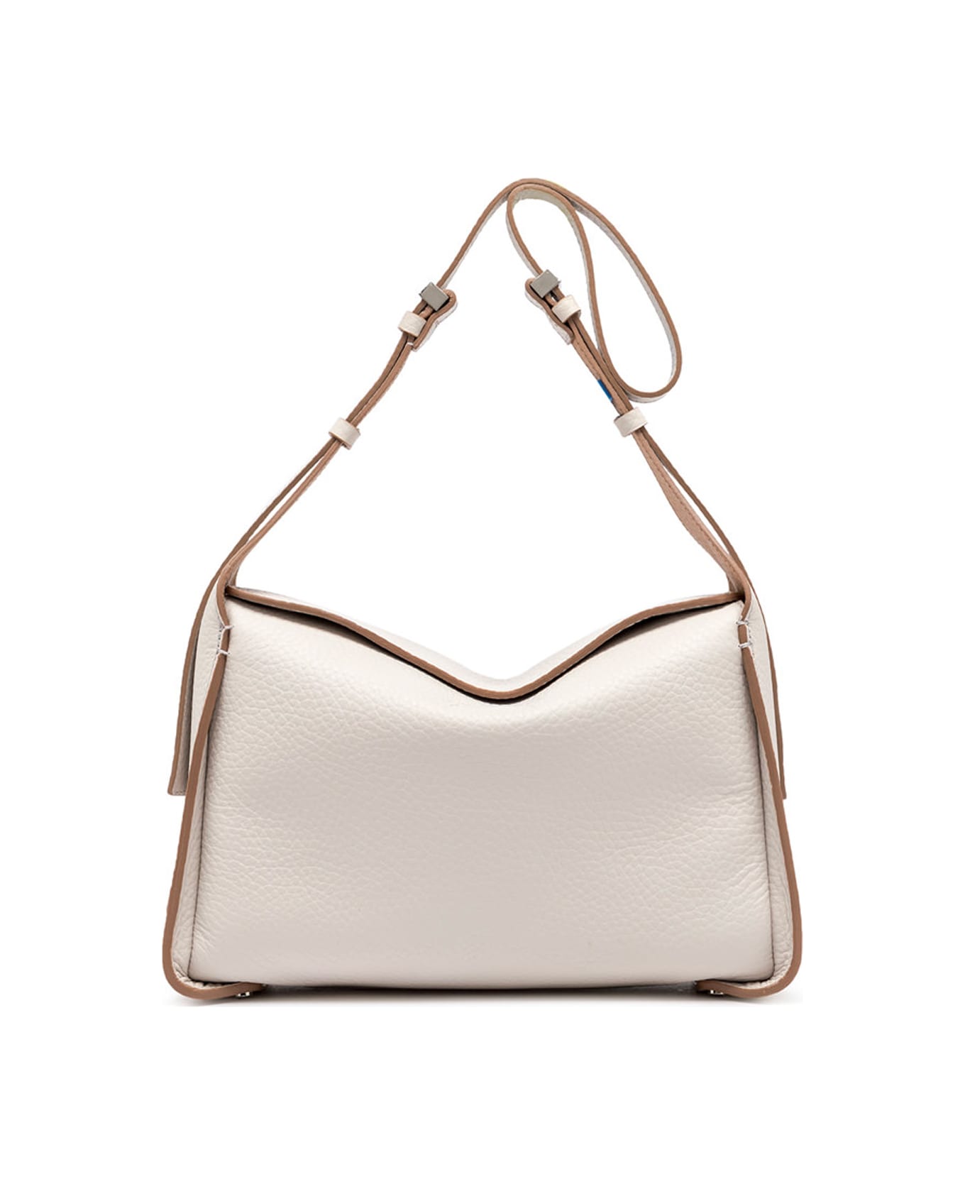Gianni Chiarini Penelope Shoulder Bag In Double Grain Maxi Leather - SABBIA-NATURE
