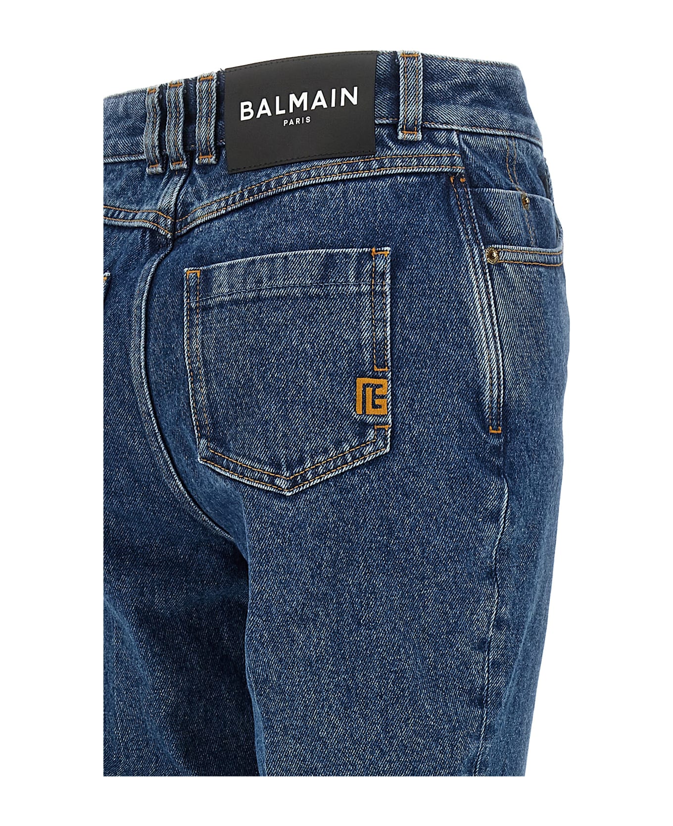 Balmain Embroidery Jeans - Blue