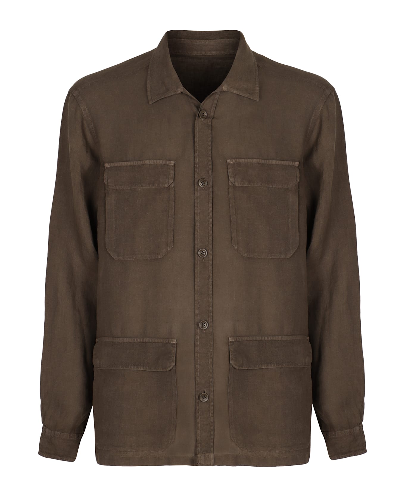 Herno Linen Shirt - green