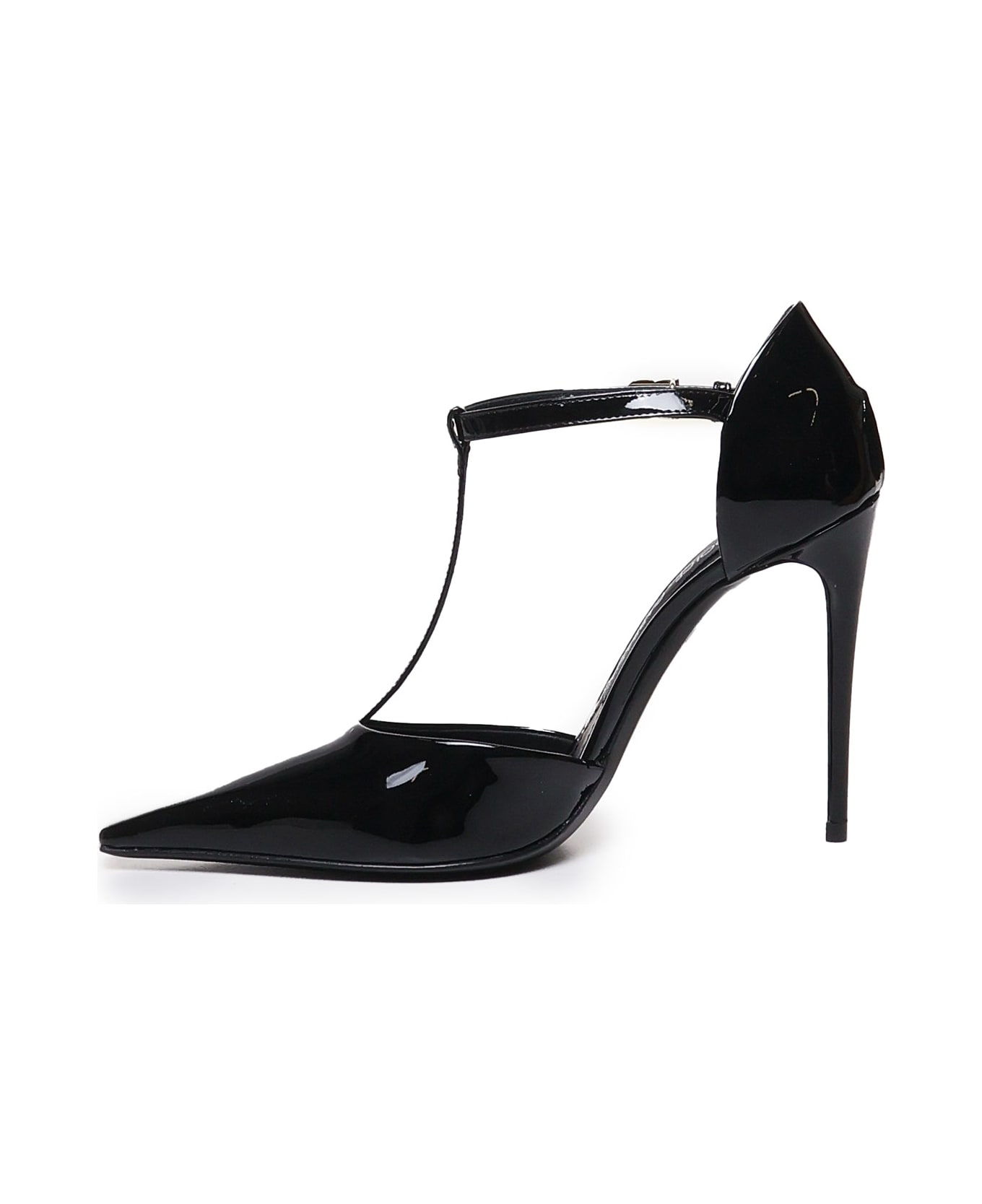 Dolce & Gabbana T-bar Mun In Patent Leather - Black