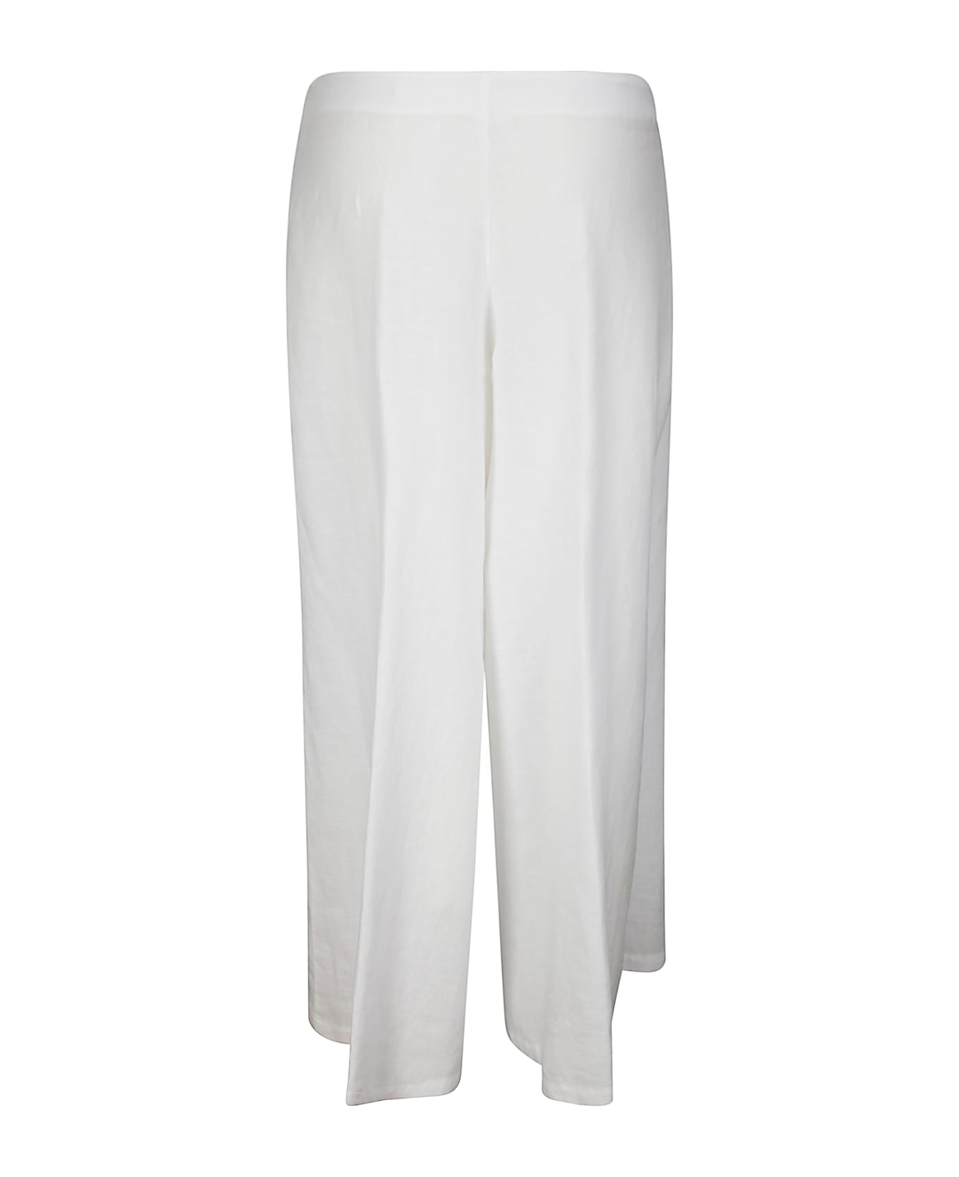 Stefano Mortari Palazzo Linen Pants - WHITE