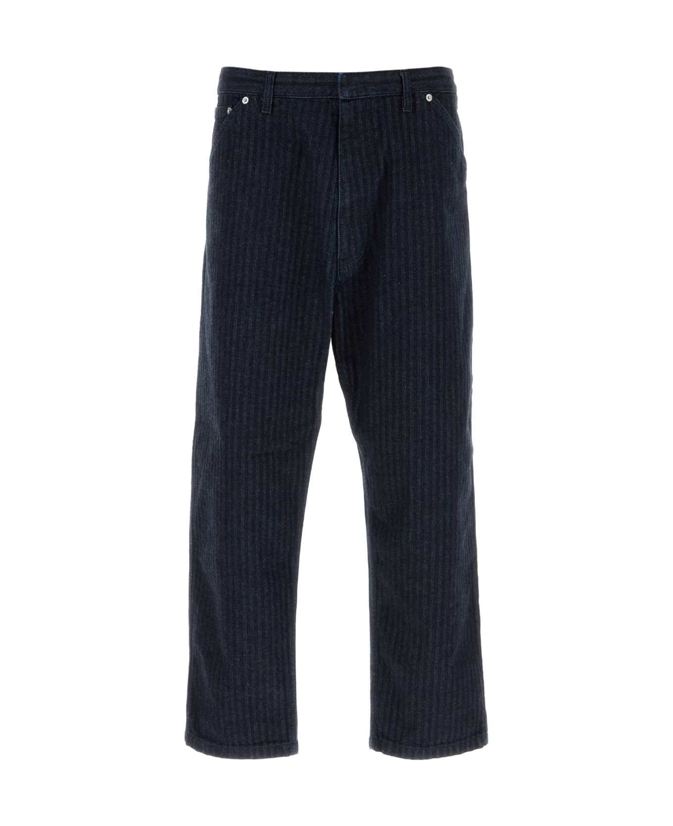 Prada Embroidered Denim Jeans - BLU