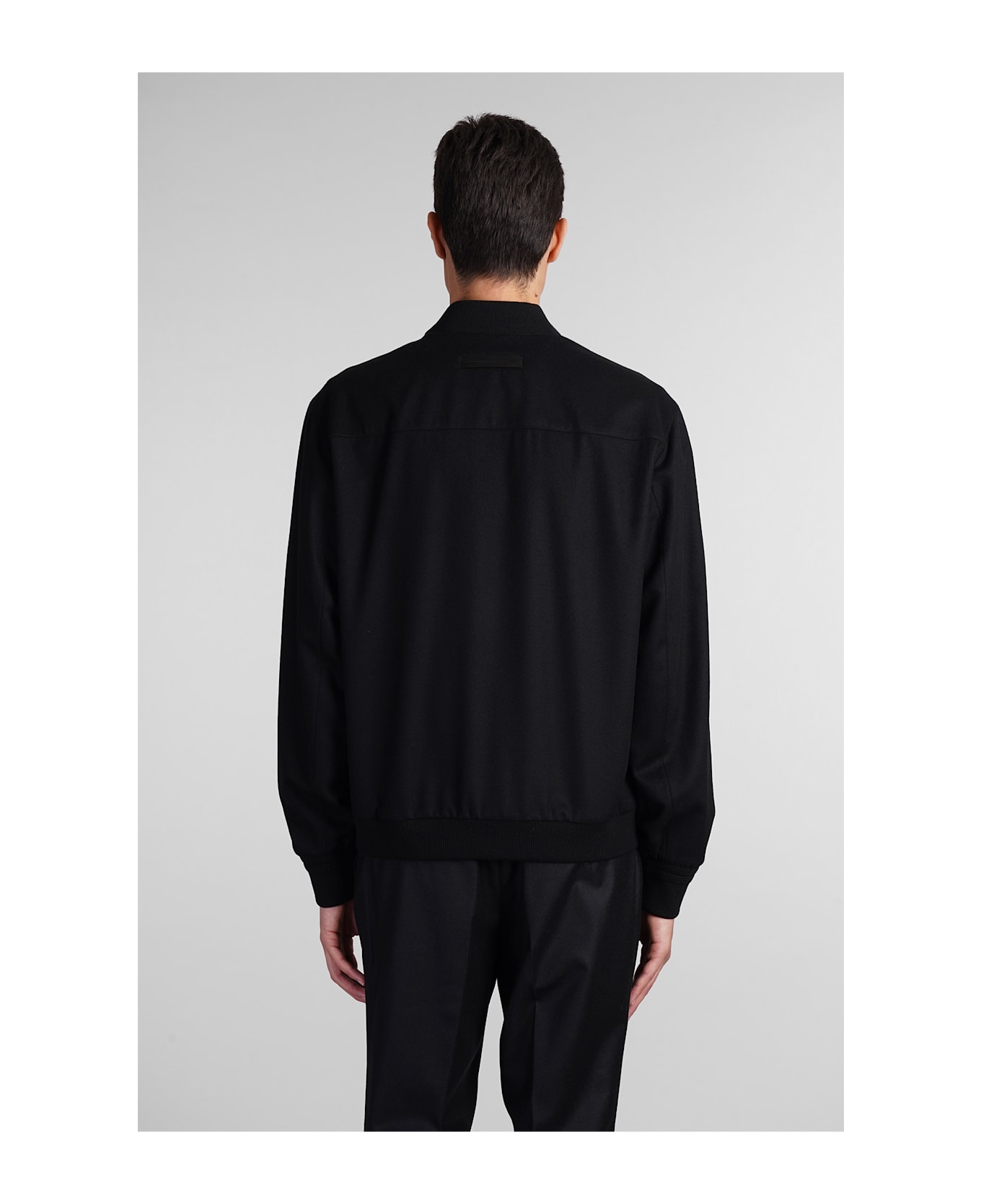 Zegna Casual Jacket In Black Cashmere - black