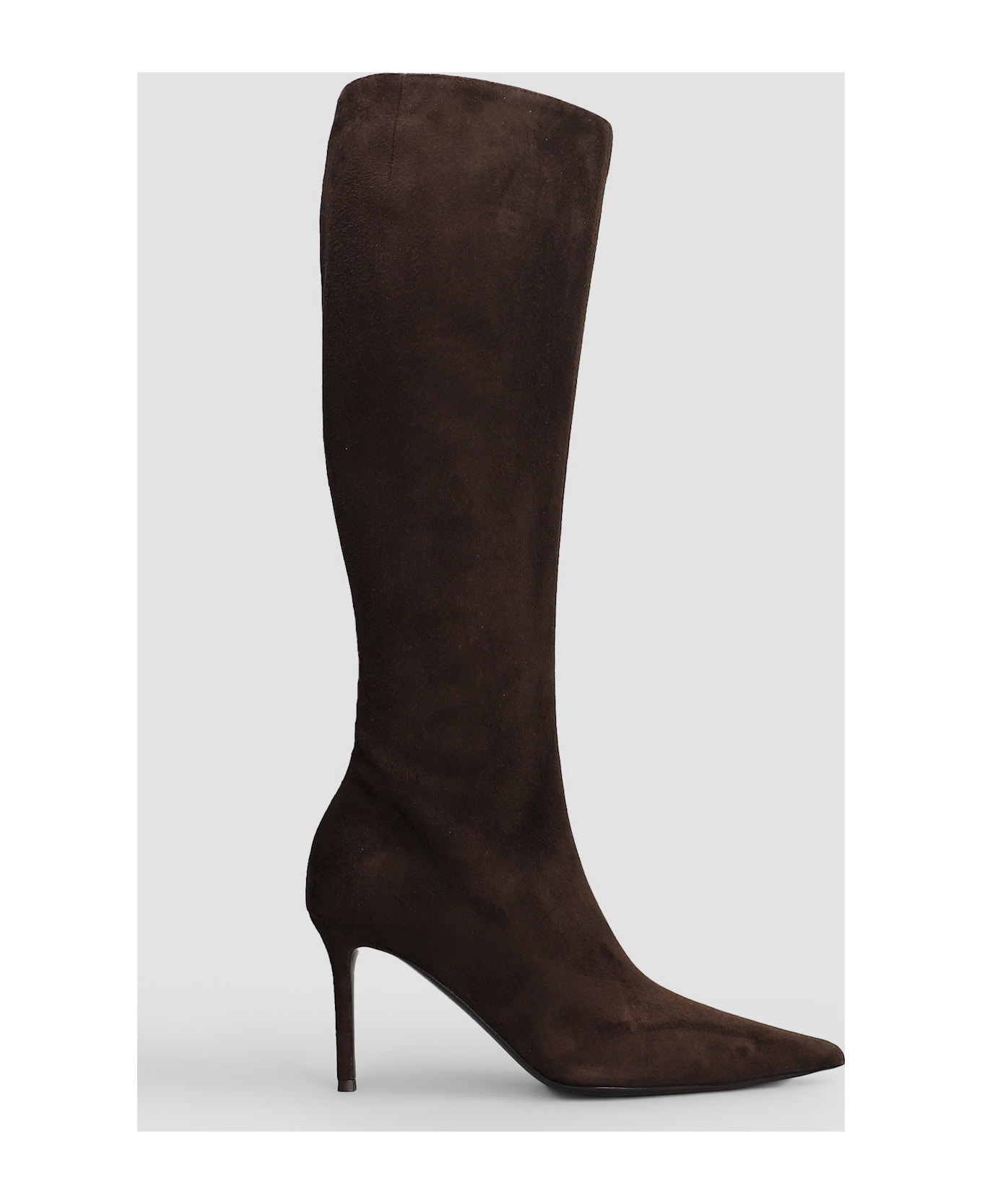 Giuseppe Zanotti Gz Tamigi 85 High Heels Boots In Brown Suede - brown