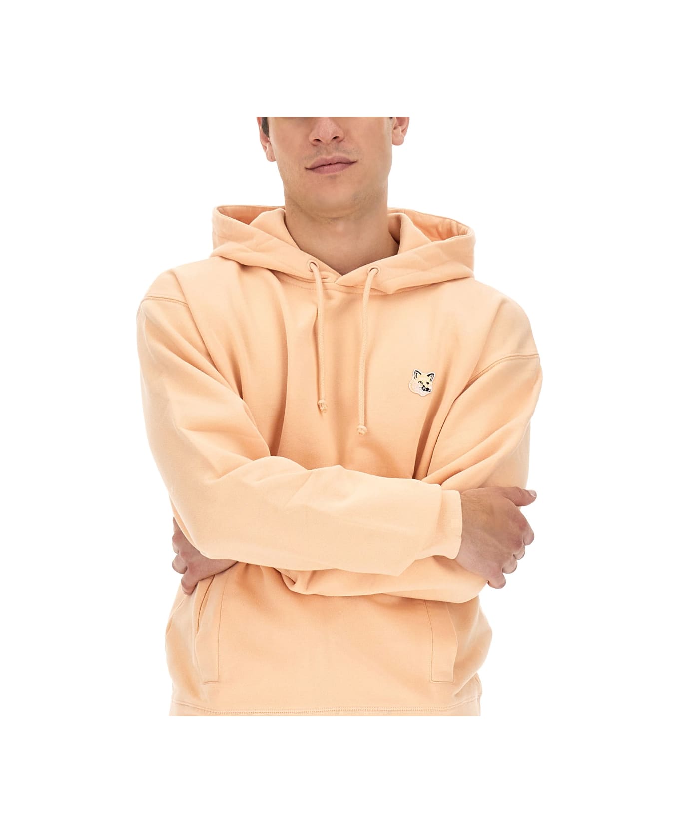 Maison Kitsuné Sweatshirt With Fox Patch - PINK