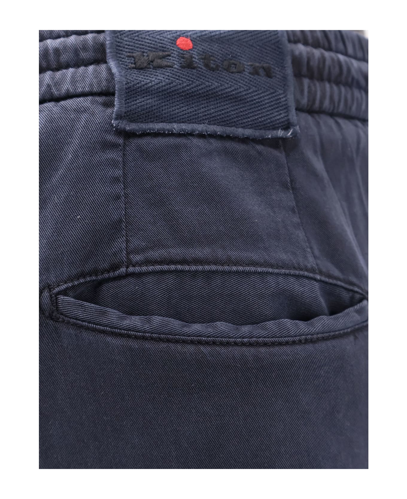 Kiton Lyocell Blend Trouser - Blue