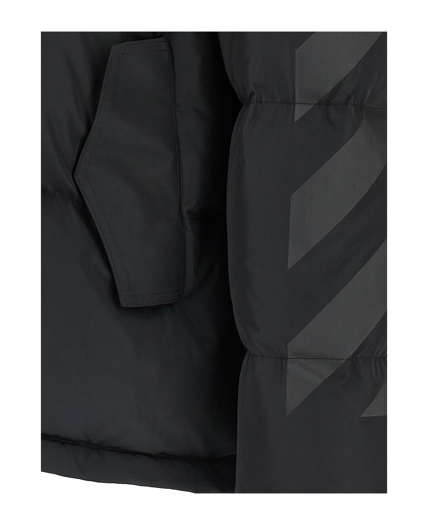Off-White 
diagonal Arrow
 Down Jacket - Black  