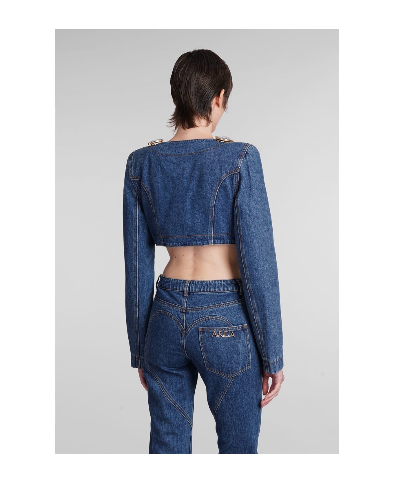 AREA Denim Jackets In Blue Cotton - blue