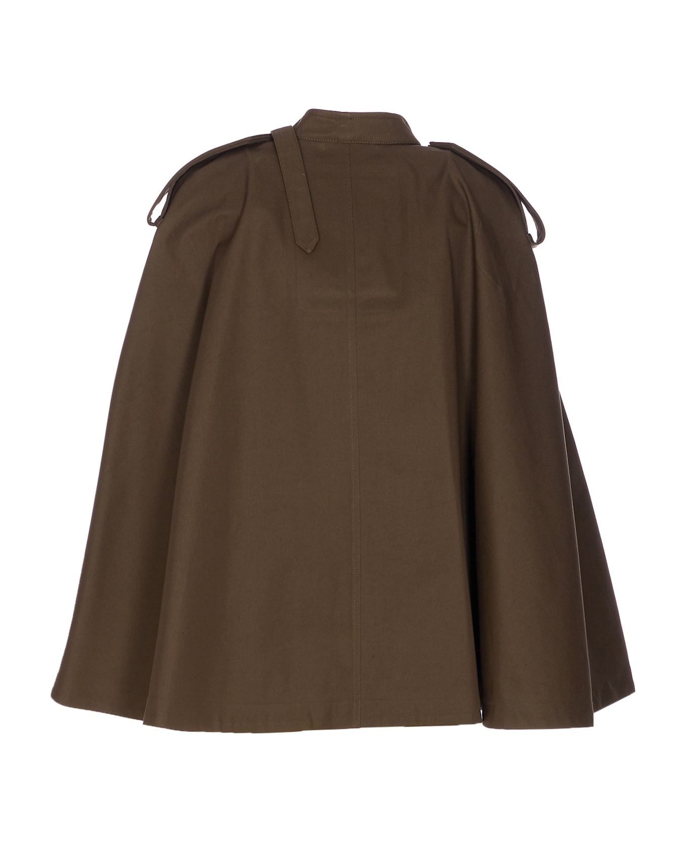 Burberry Cotton Check Cape - BROWN