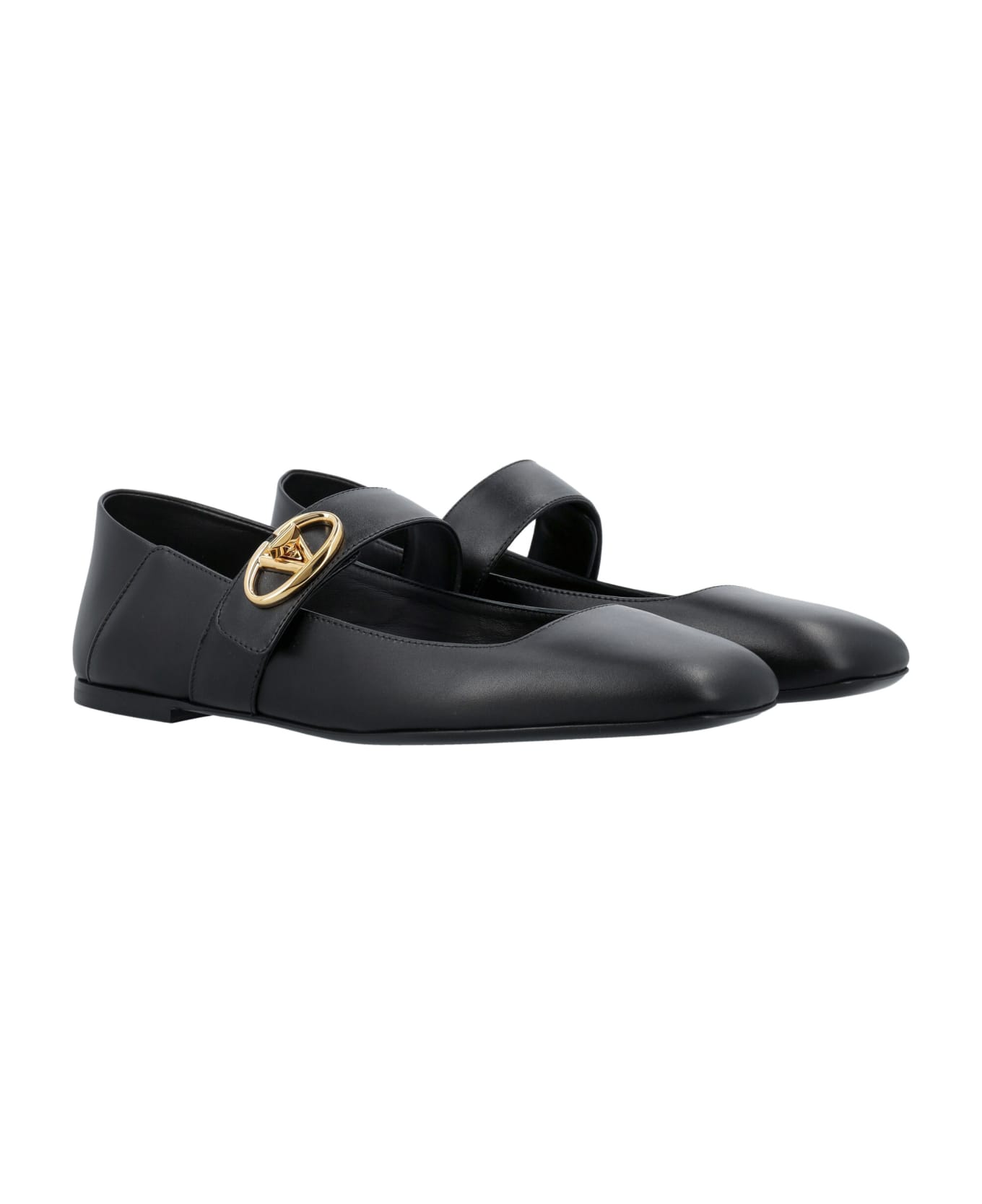 Valentino Garavani Vlogo Locker Ballerinas - Nero