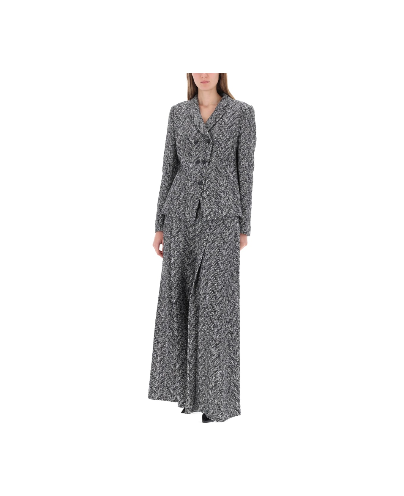 Hugo Boss Herringbone Tweed Blazer - GREY