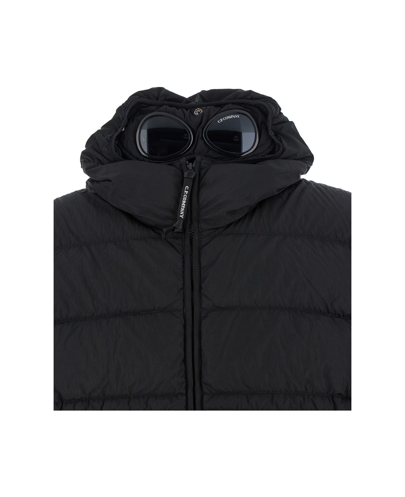 C.P. Company Black Nylon Down Jacket - Black