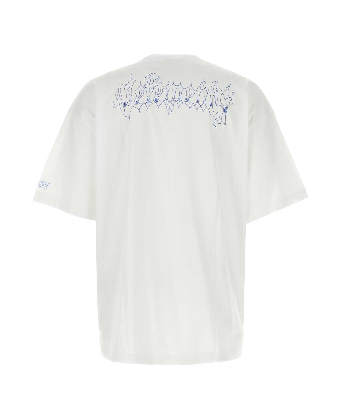 VETEMENTS White Cotton Oversize T-shirt - WHITE Tシャツ
