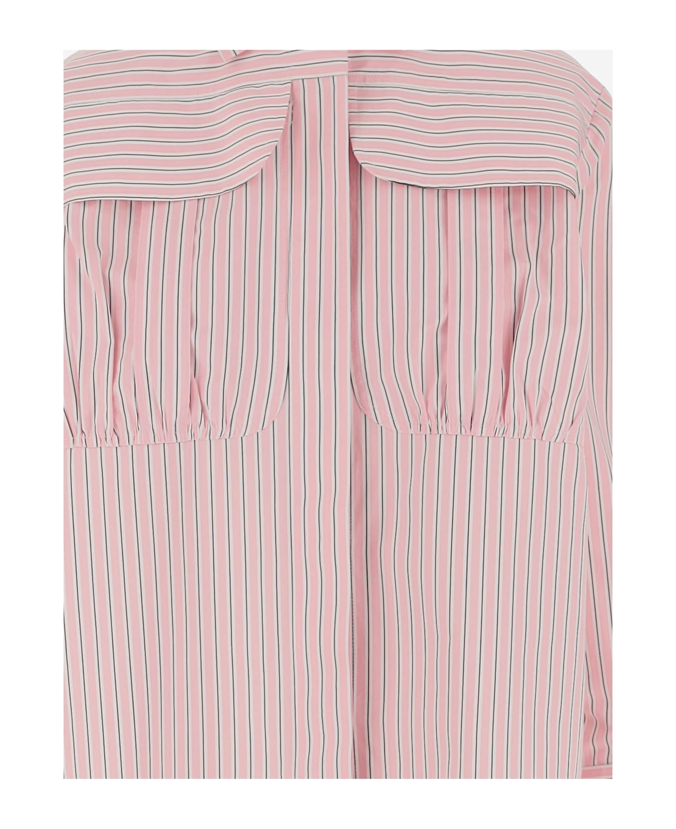 Patou Cotton Shirt With Striped Pattern - Pink