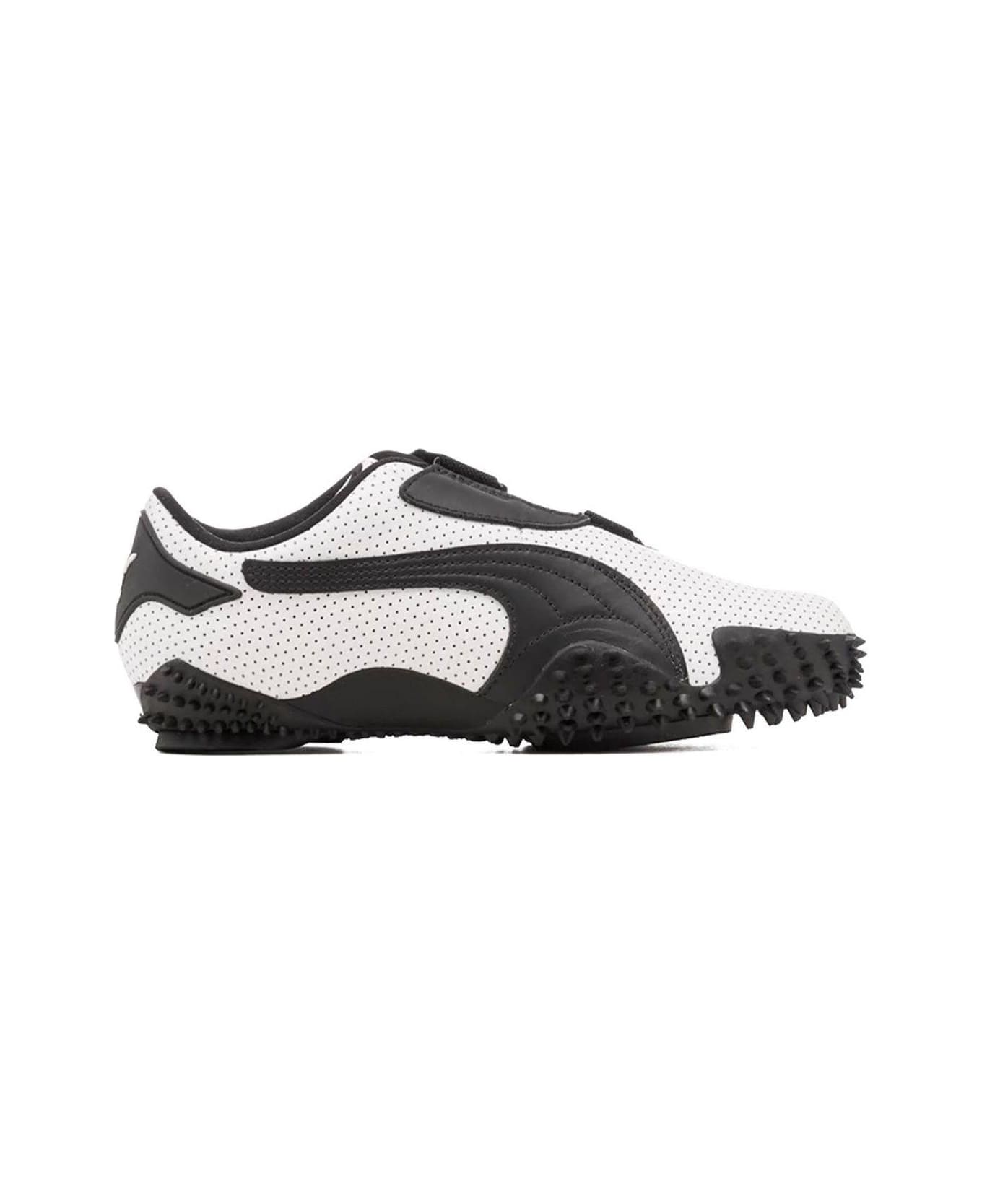Puma Mostro Logo Patch Round Toe Sneakers - White Black