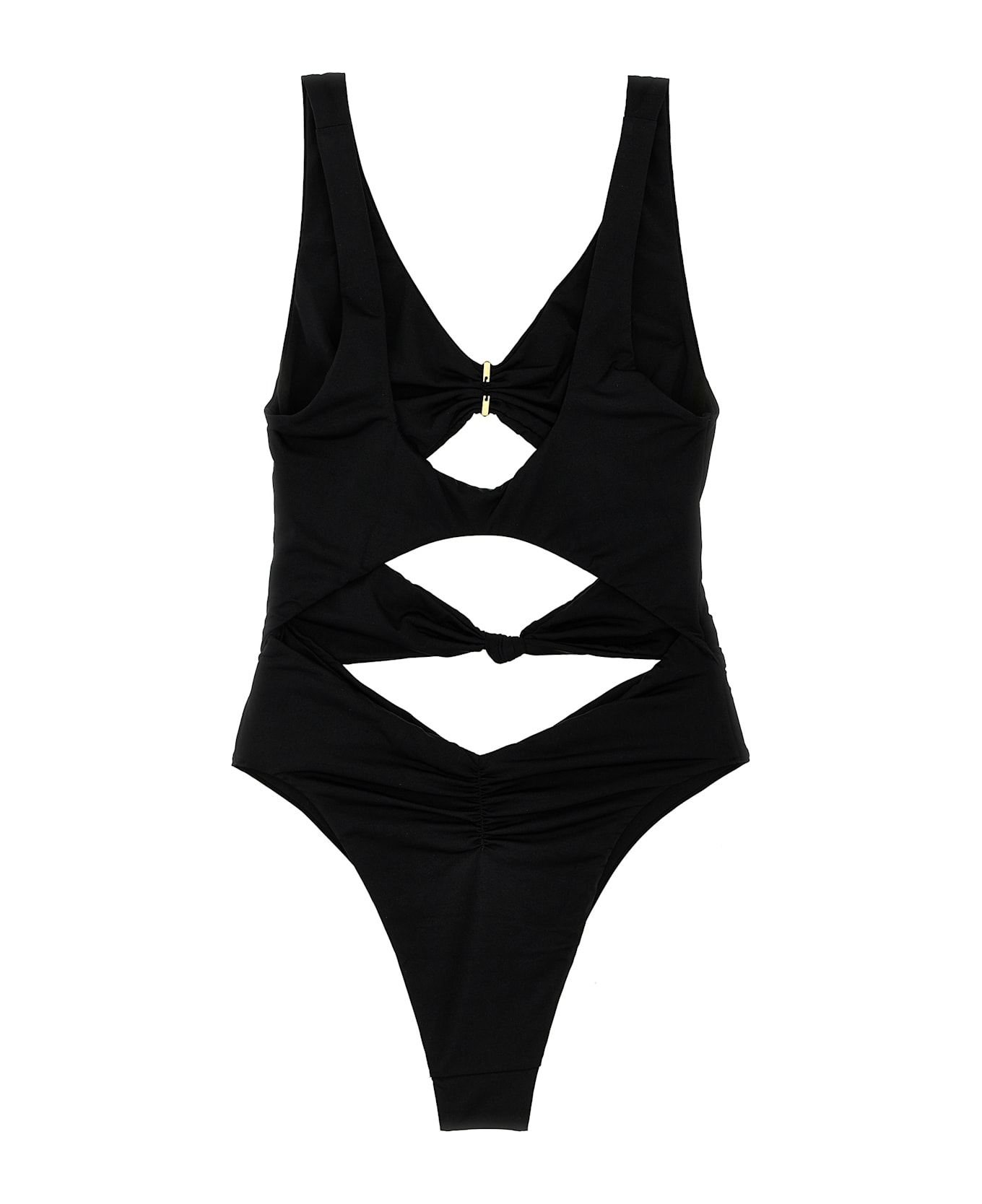 Elisabetta Franchi Knot One-piece Swimsuit - Black