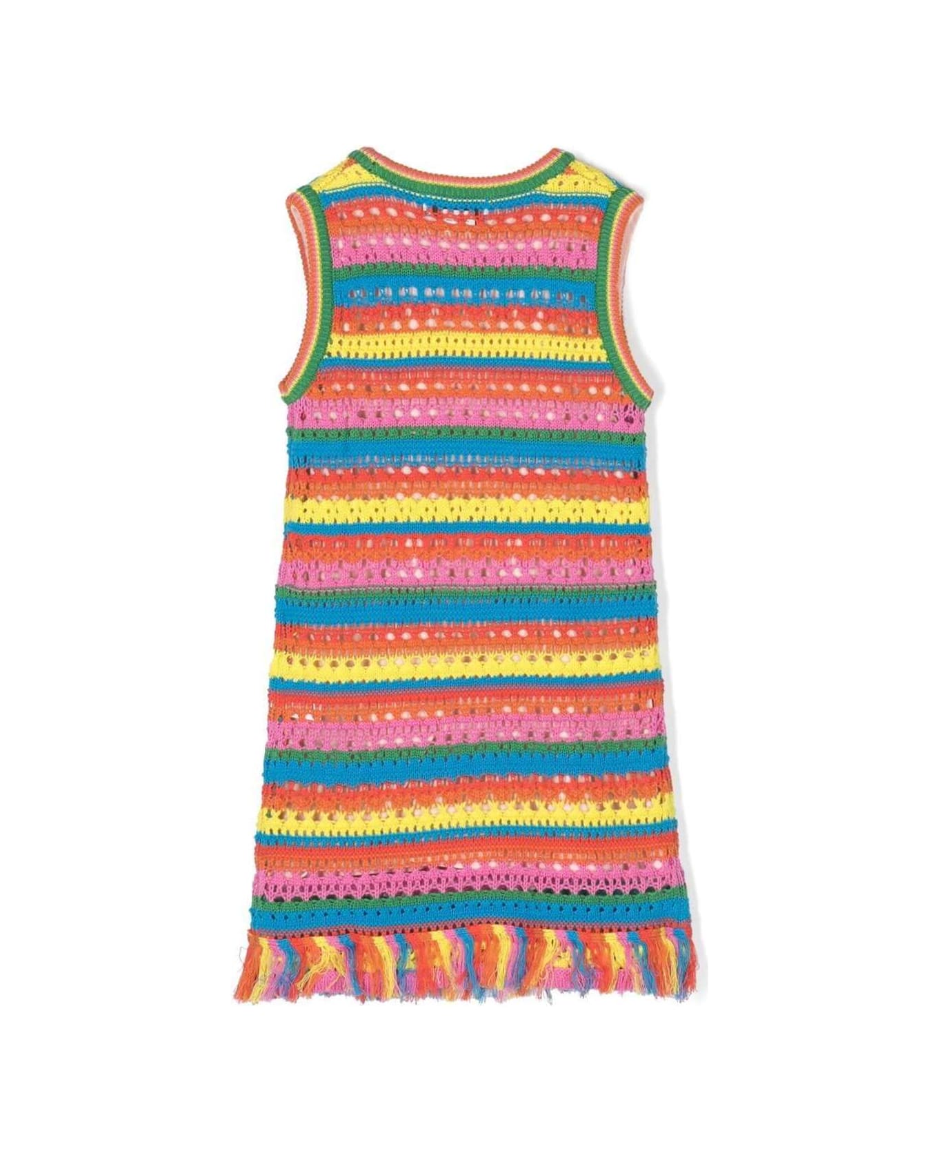 Stella McCartney Kids Multicolor Sleeveless Dress With Striped Pattern In Cotton Girl - Multicolor