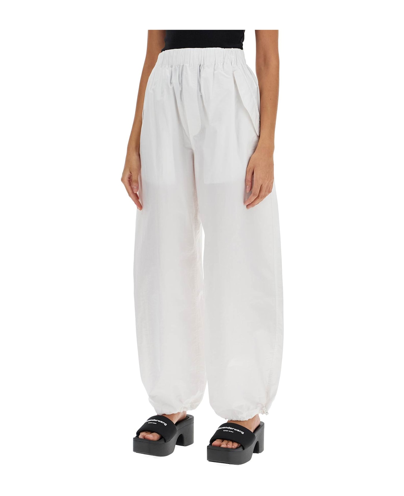 WARDROBE.NYC Parachute Poplin Pants - White