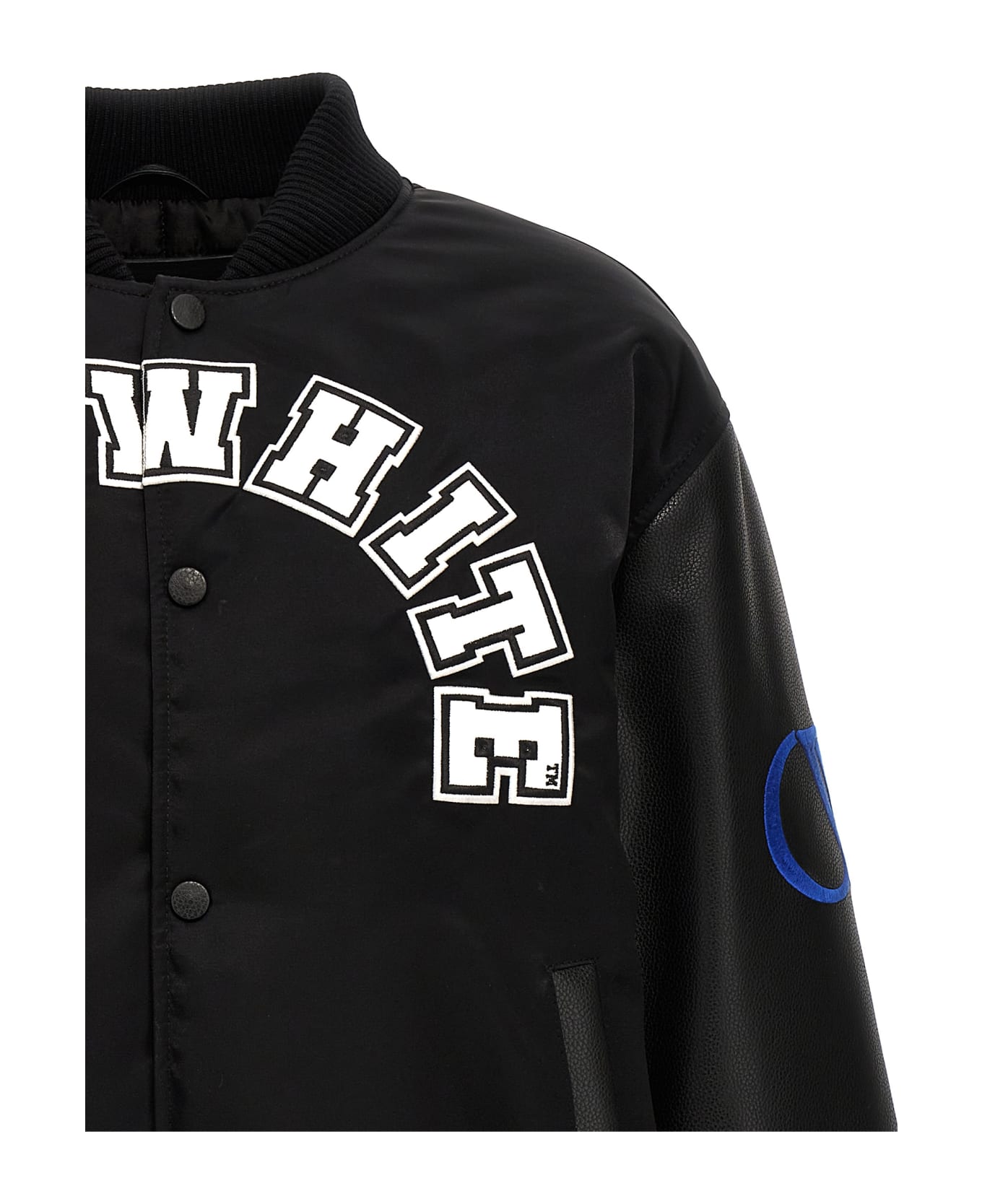 Off-White Baseball Varsity Jacket - Black White ジャケット