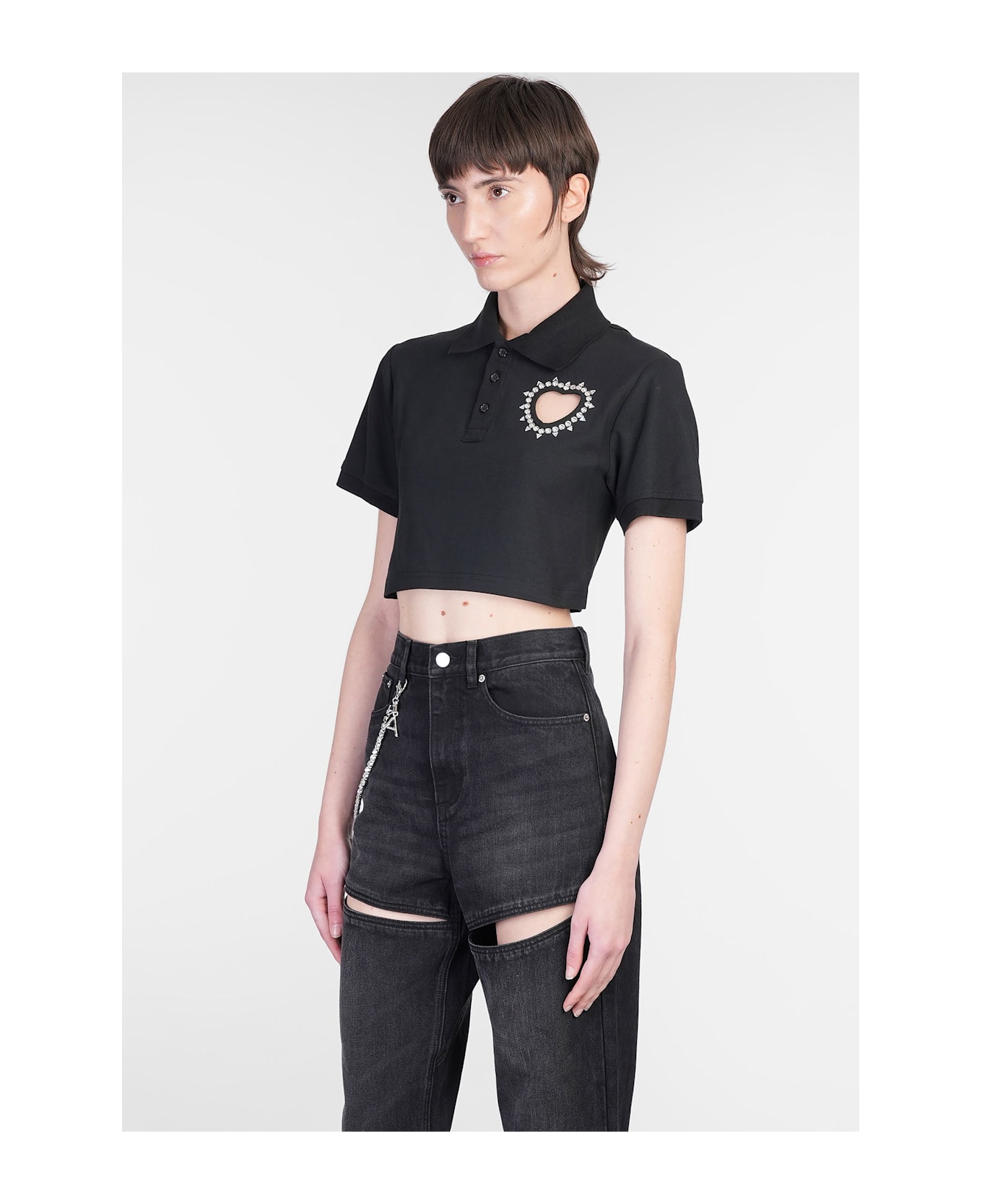 AREA Polo In Black Cotton - black