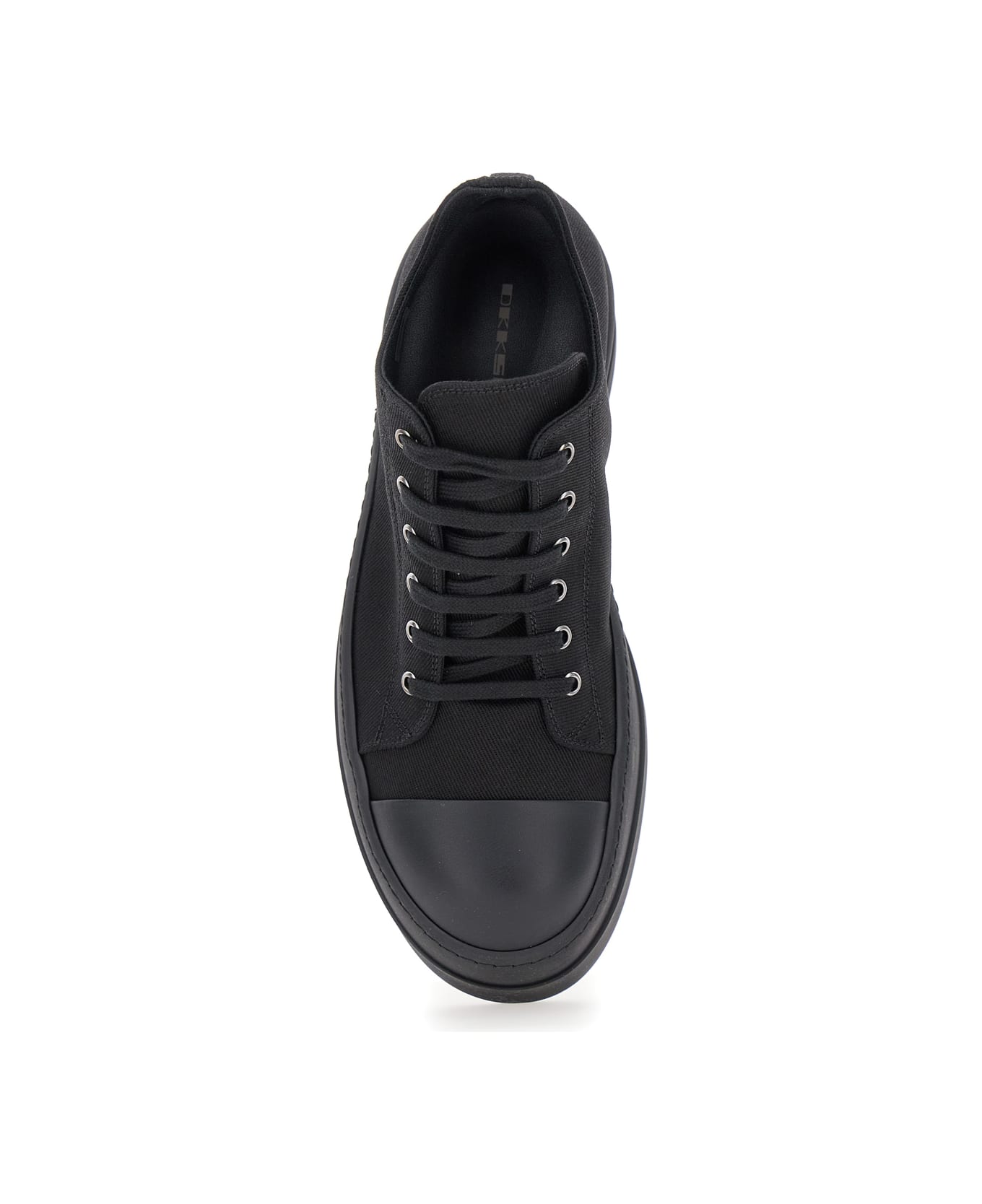 DRKSHDW Black Low Top Sneakers With Double Bumper In Cotton Man - Black