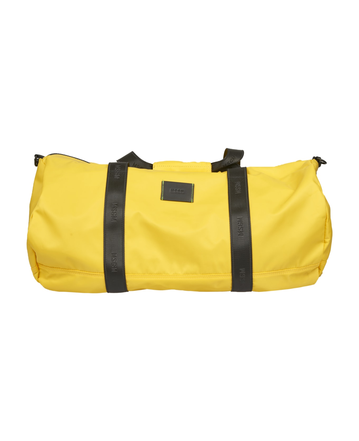 MSGM Logo Patch Duffle Bag - Yellow トラベルバッグ