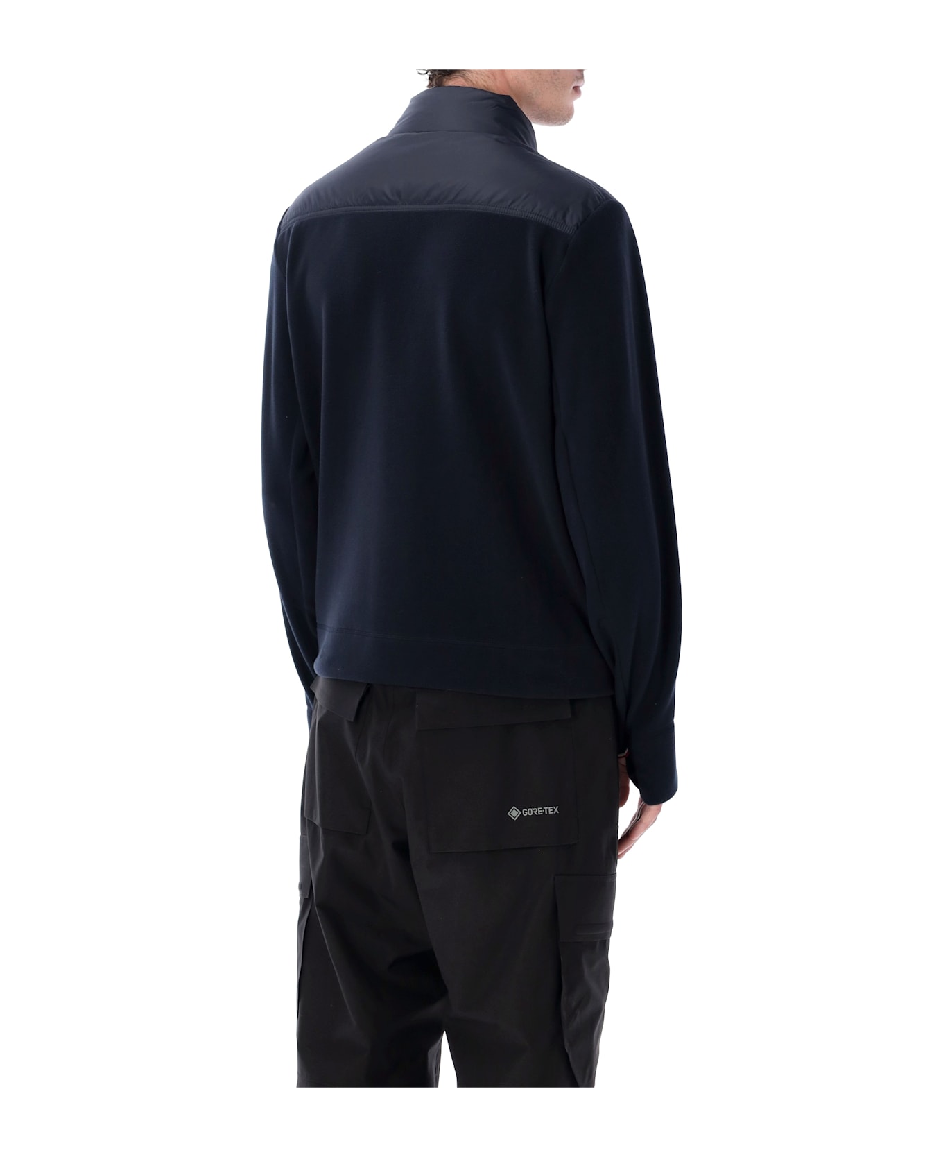 Moncler Grenoble Navy Blue Padded Zip-up Cardigan - NAVY