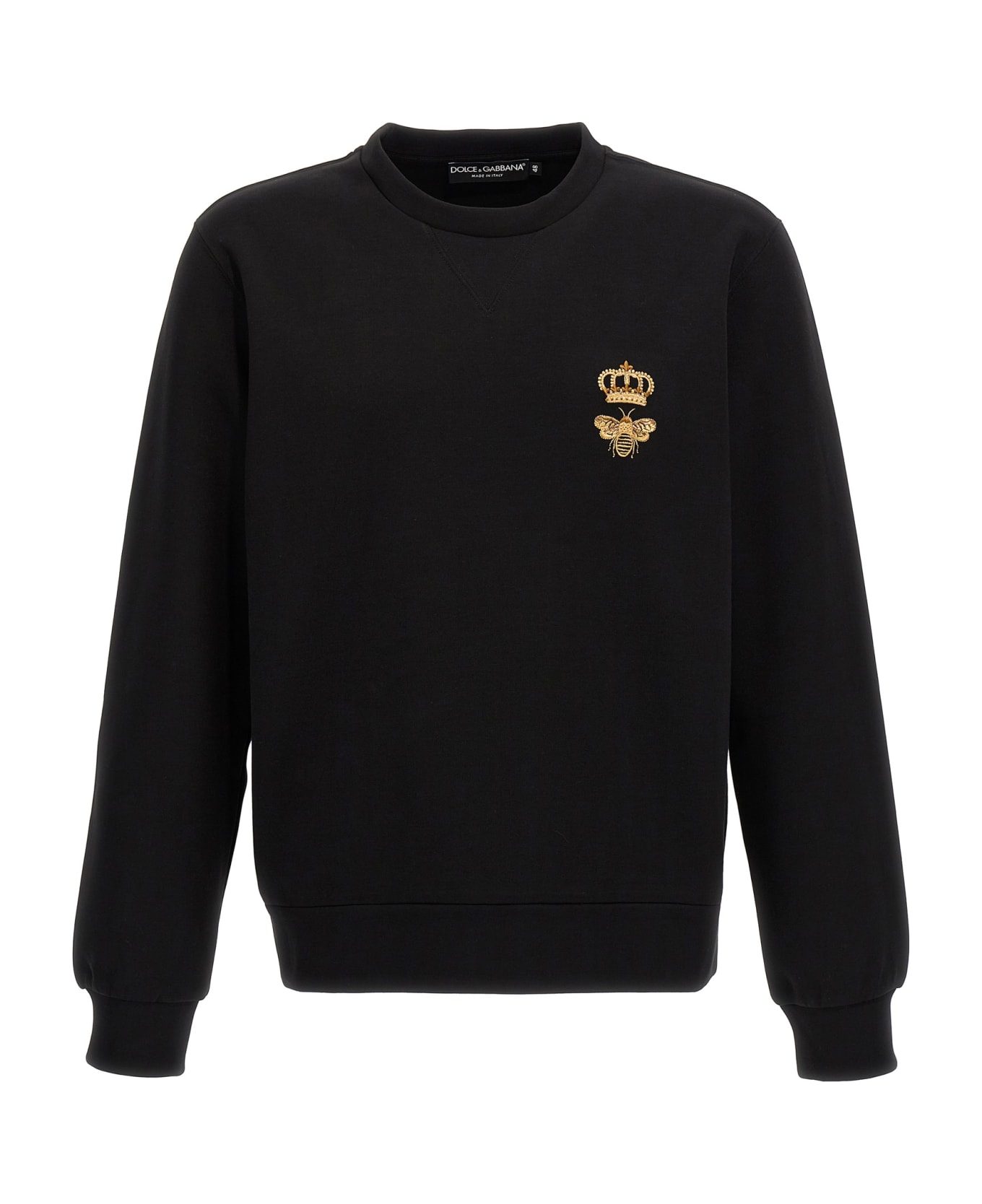 Dolce & Gabbana Crown Bee Embroidered Sweatshirt - Black フリース