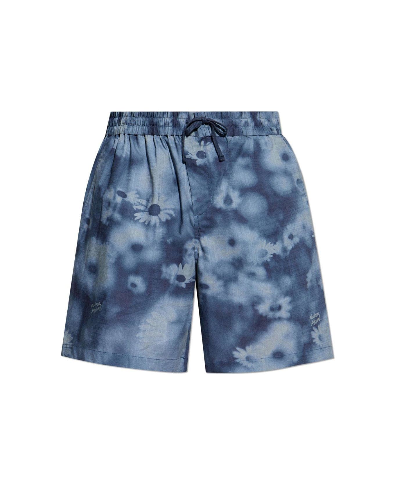 Maison Kitsuné Elasticated Shorts - Juniper Berry Print