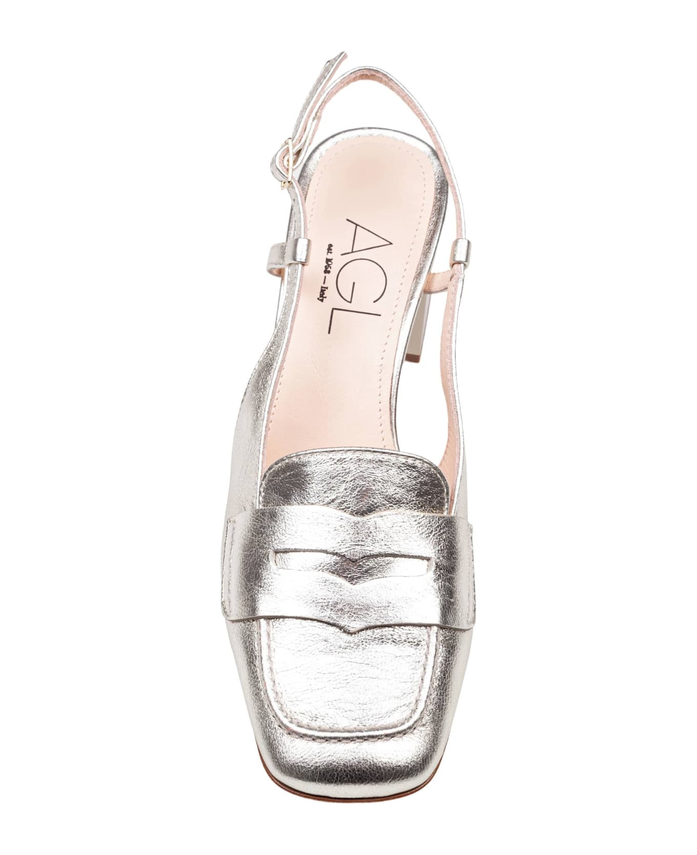 AGL Angie Angie Classic Moccasin In Metallic Effect Leather, Gold Color - GOLD/SAND