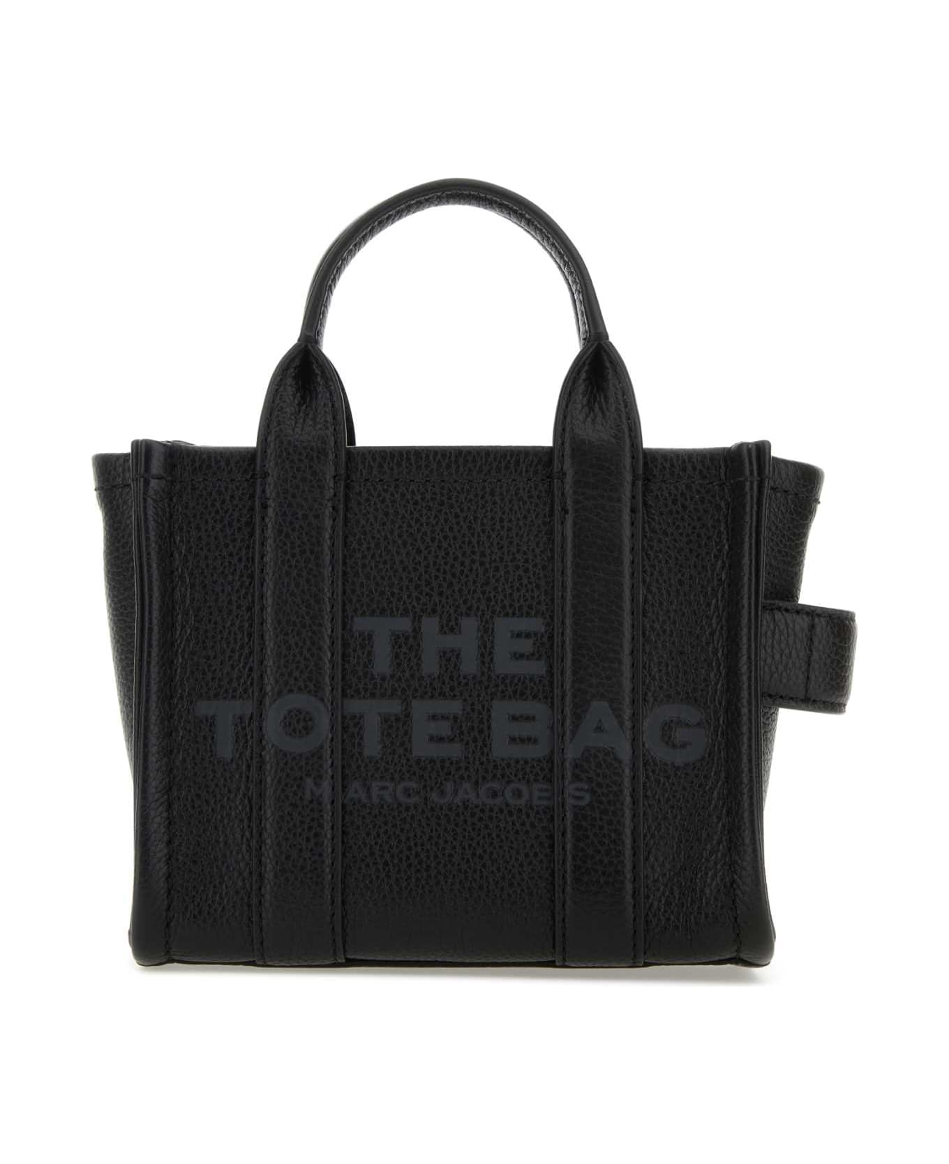 Marc Jacobs Black Leather Micro The Tote Bag Handbag - 001