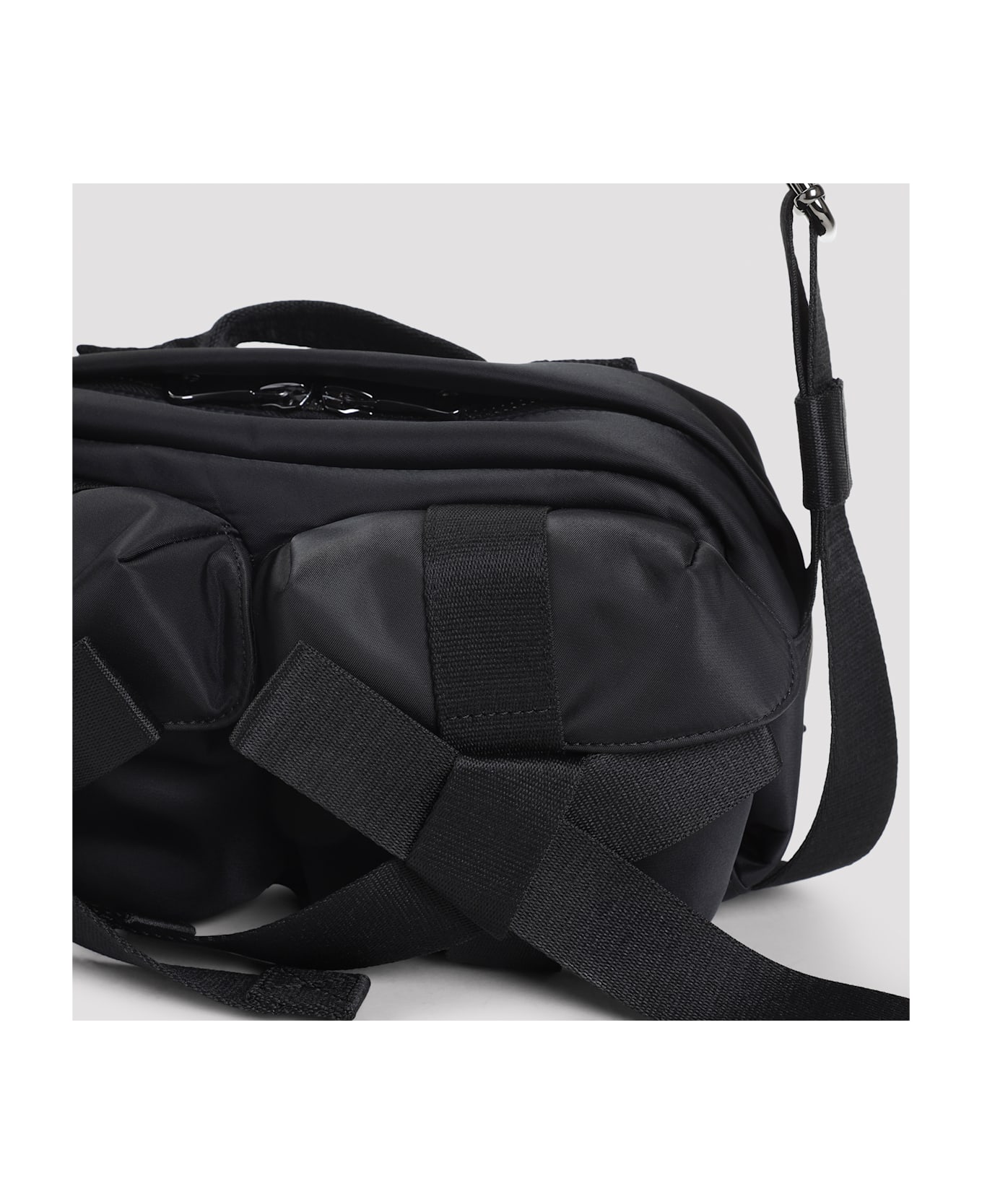 Simone Rocha Classic Bow Crossbody Bag With Emboidery - Black