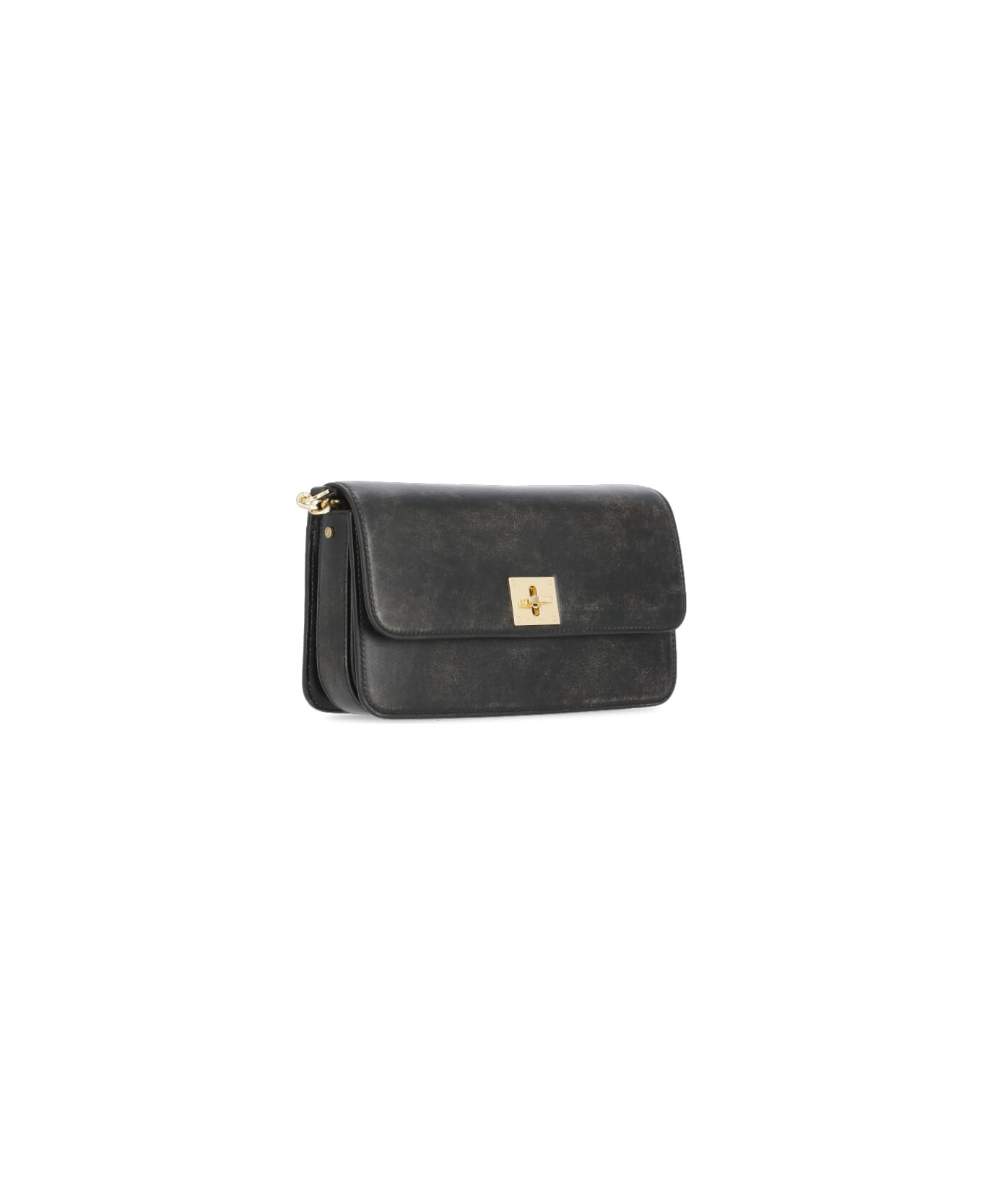 Golden Goose Gioia Shoulder Bag In Black Leather - Black