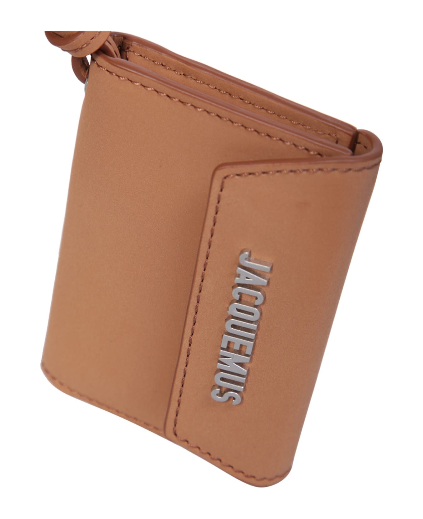 Jacquemus Leather Wallet With Strap - Brown