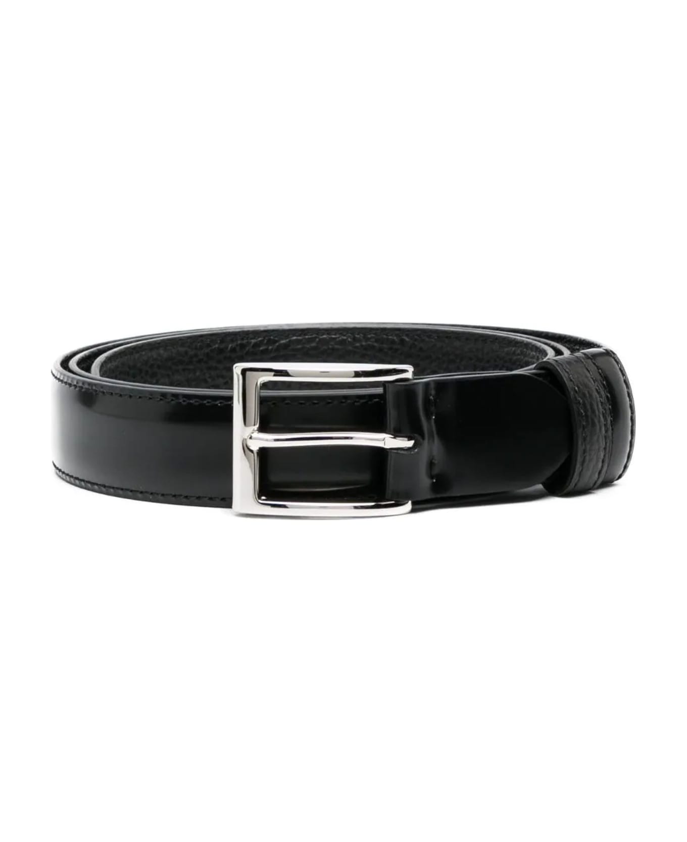 Hogan Black Leather Belt - NERO ベルト