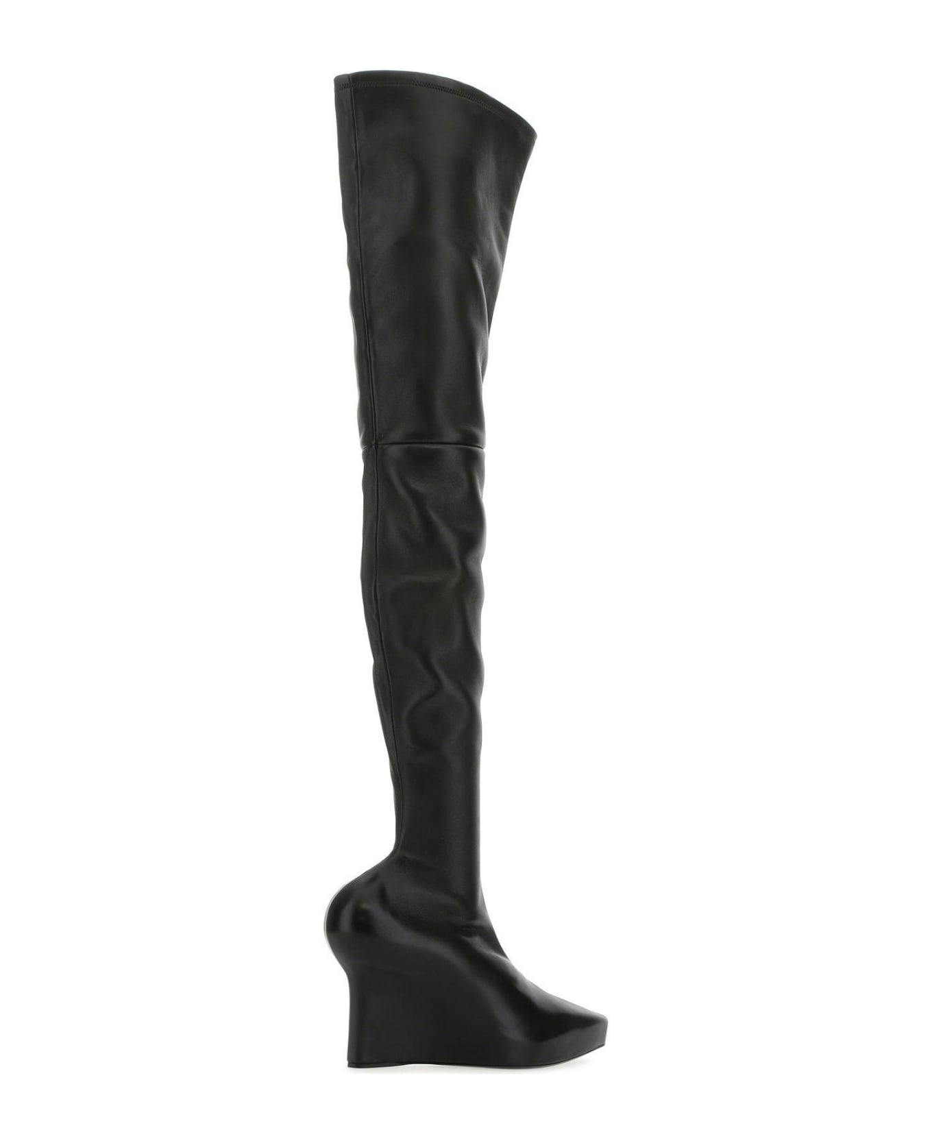Givenchy Black Nappa Leather Show Boots - Black