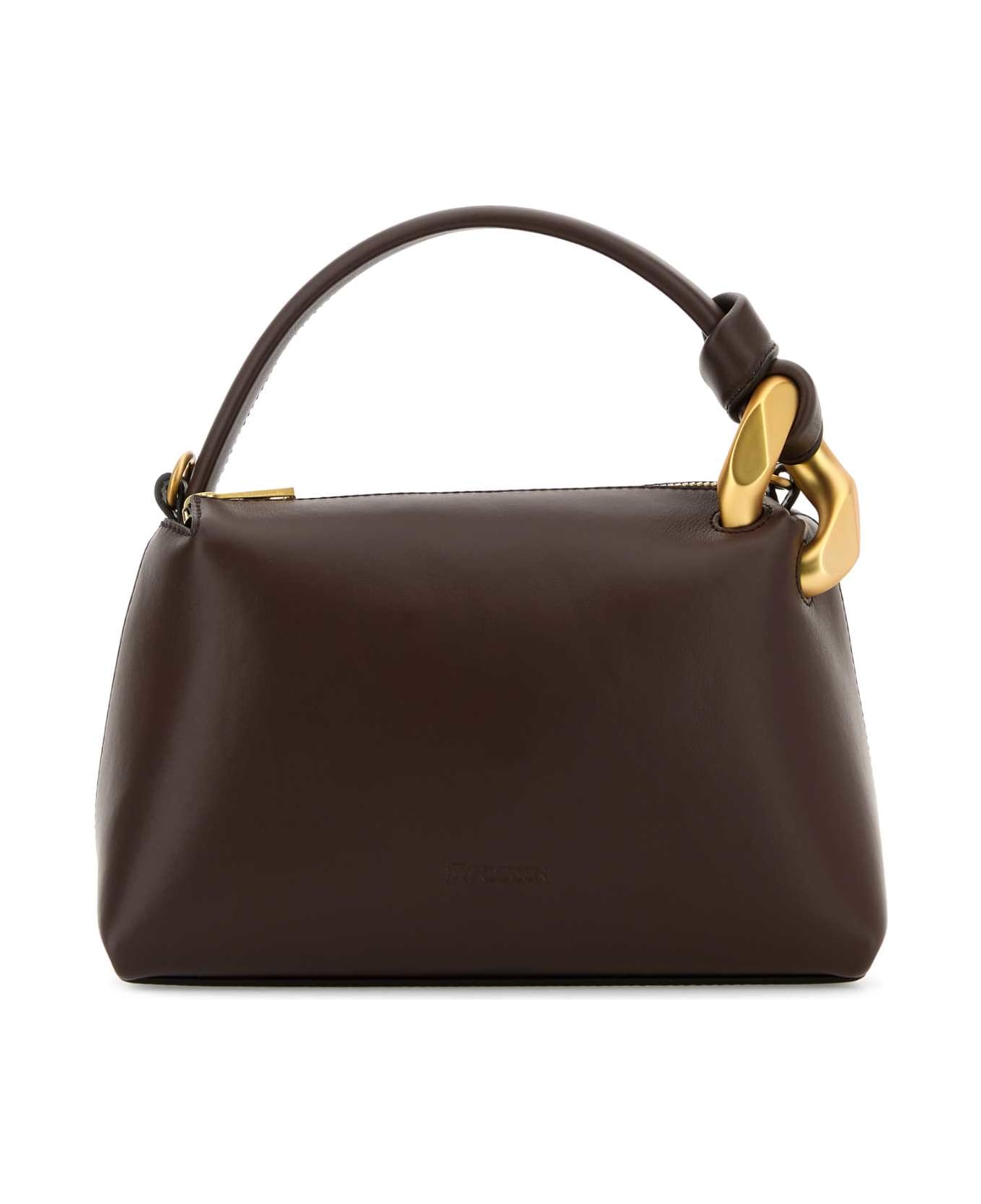 J.W. Anderson Brown Leather Small Jwa Corner Handbag - DEEPWALNUT