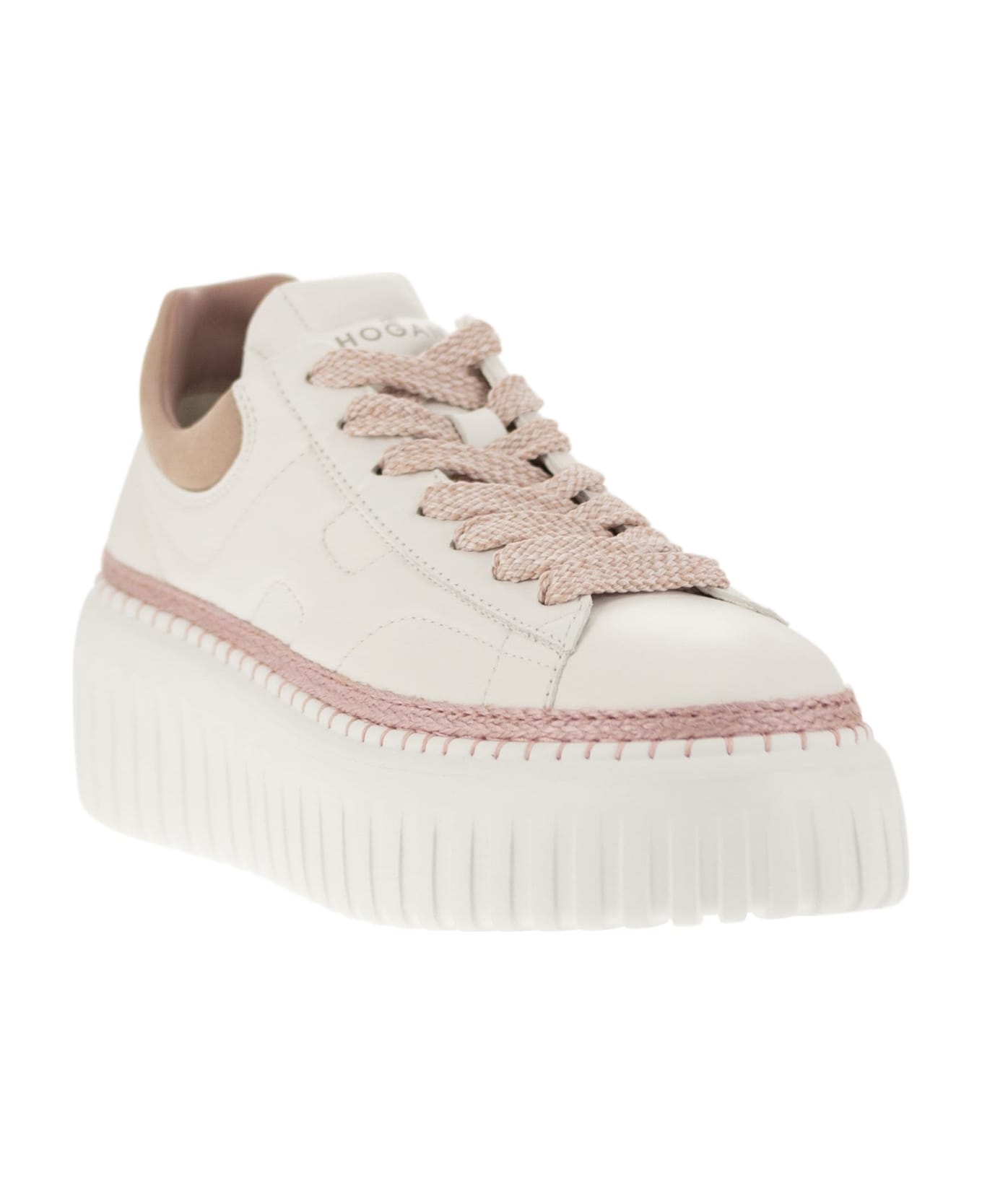 Hogan H-stripes - Sneakers - White/pink