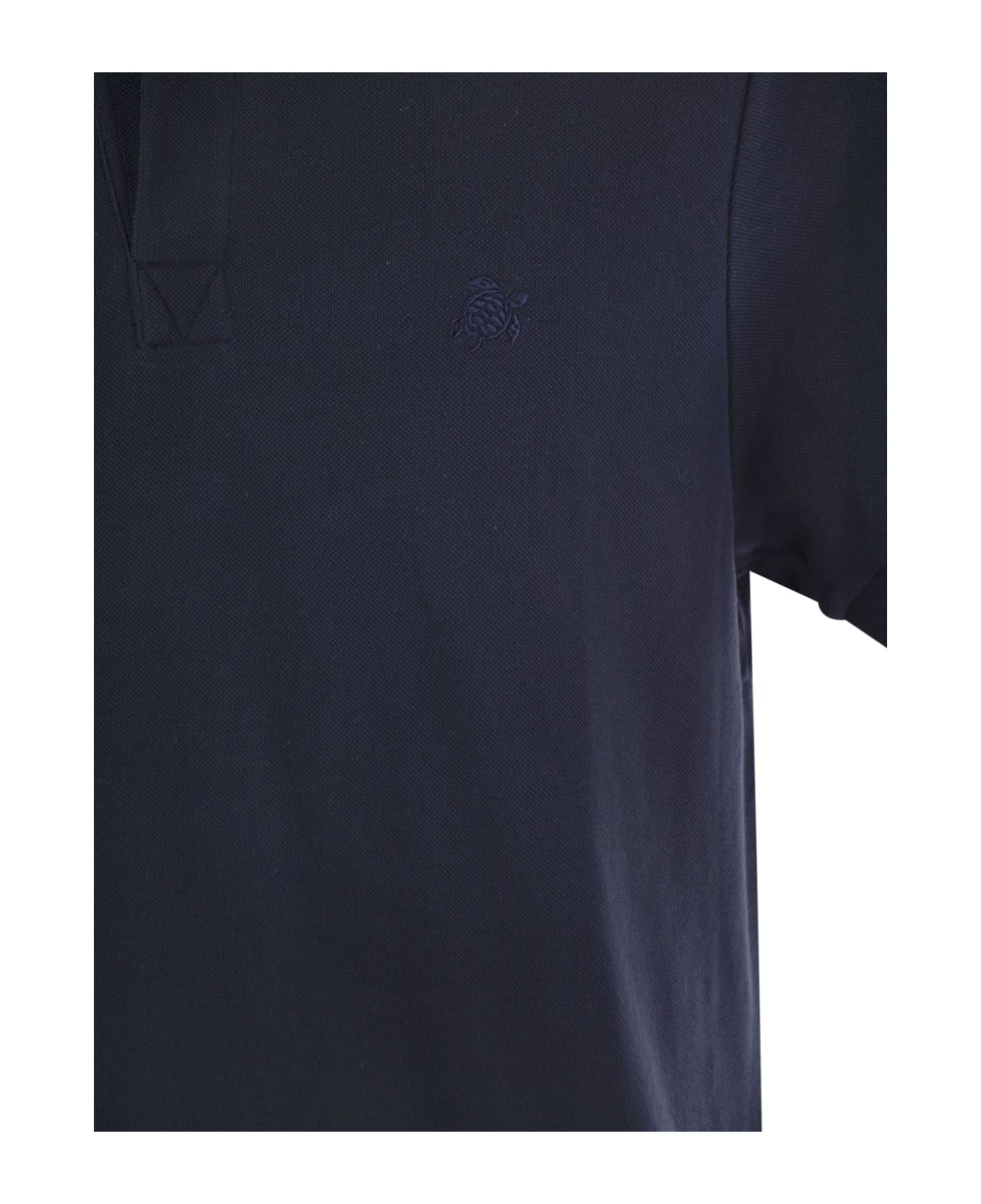 Vilebrequin Organic Cotton Pique Polo Shirt - Marine Blue