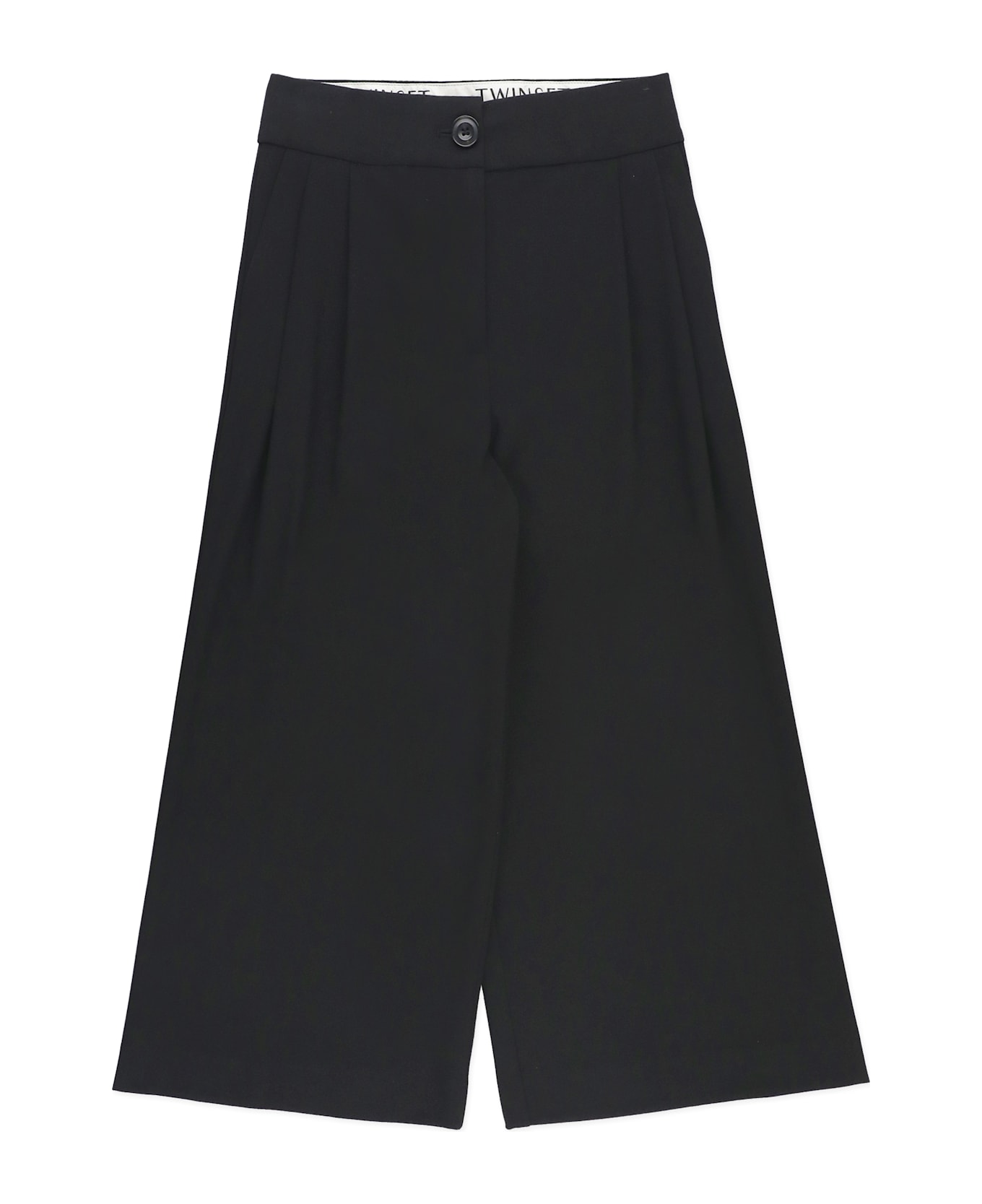 TwinSet Viscose Blend Palazzo Pants - Nero