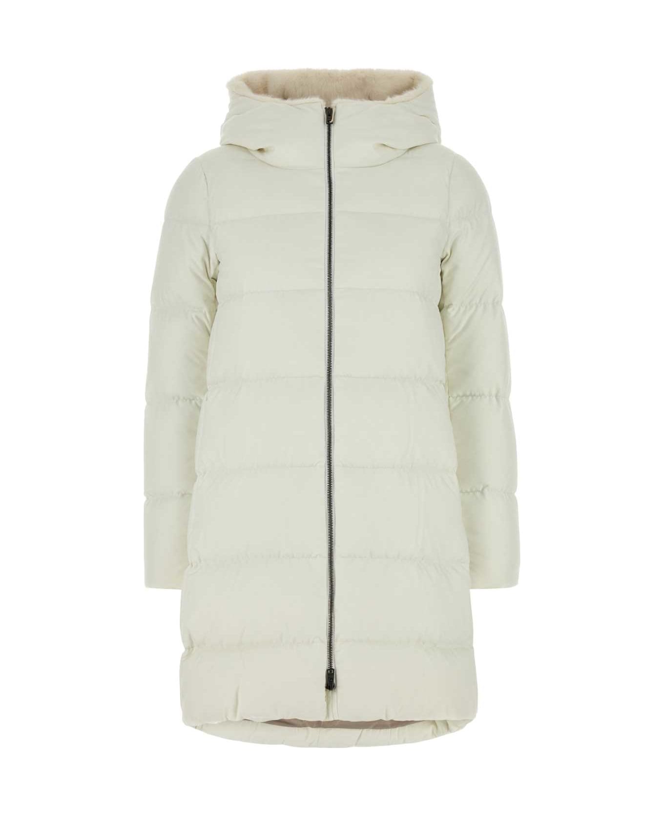 Herno White Polyester Down Jacket - BIANCO