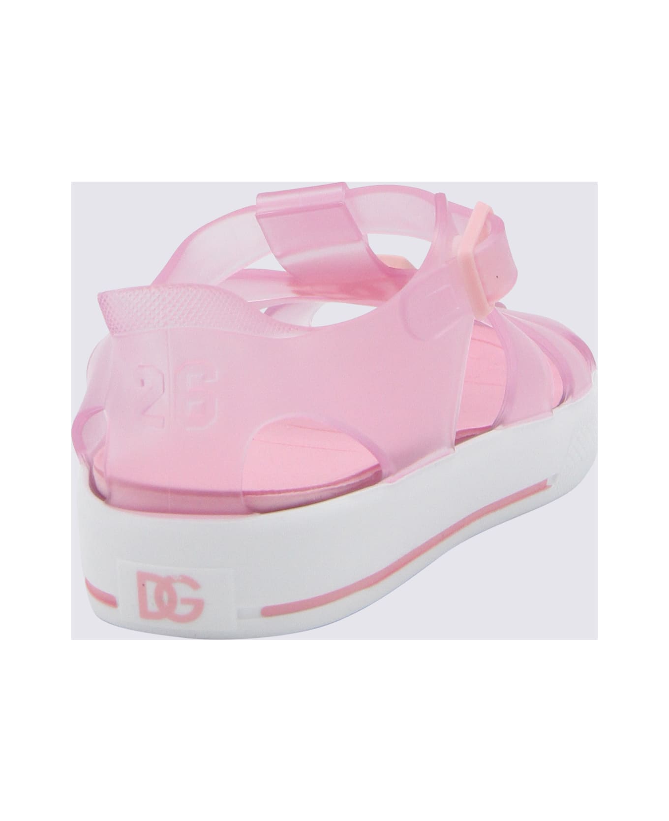 Dolce & Gabbana Pink Rubber Sandals - Pink